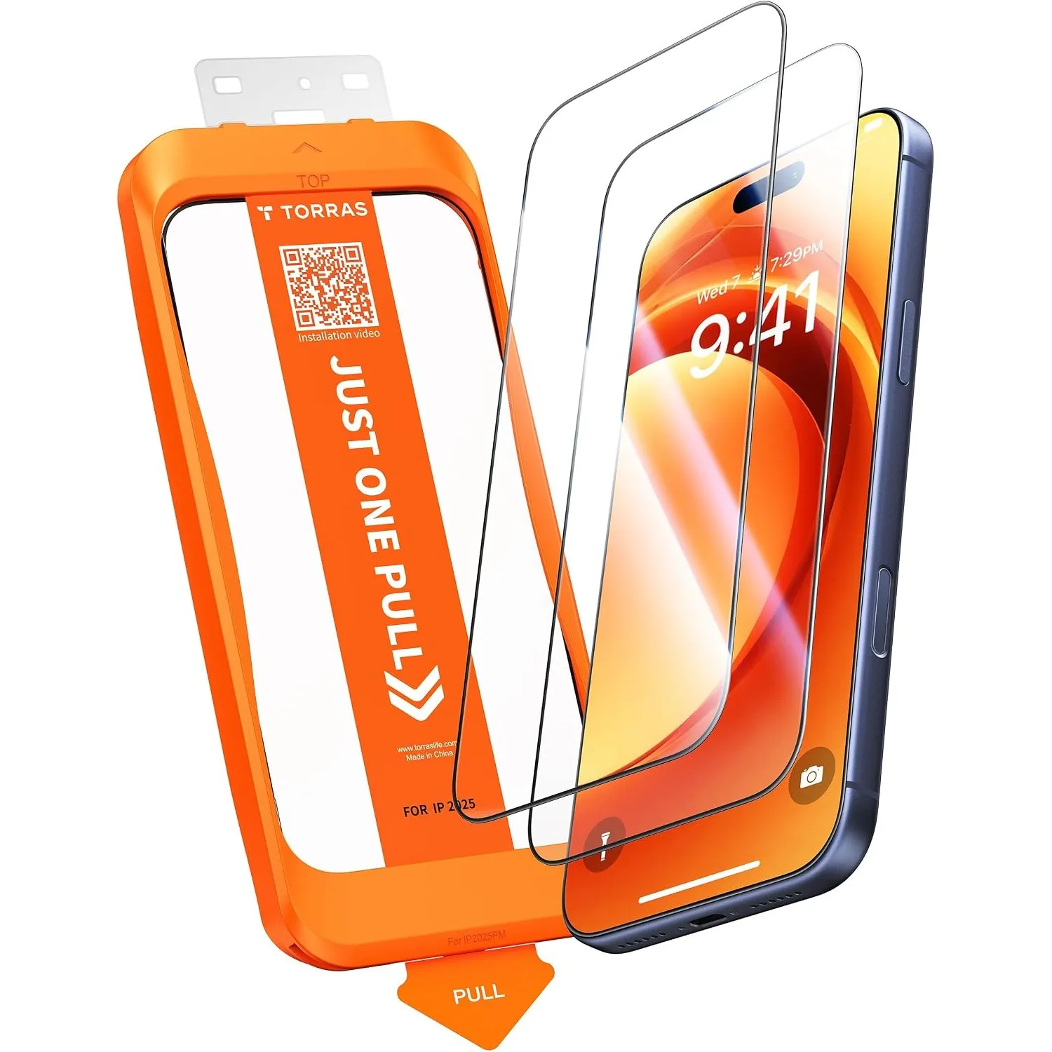 TORRAS für iPhone 18 Pro Max für Panzerglas 9H+, Auto-Montage, 2 Stück