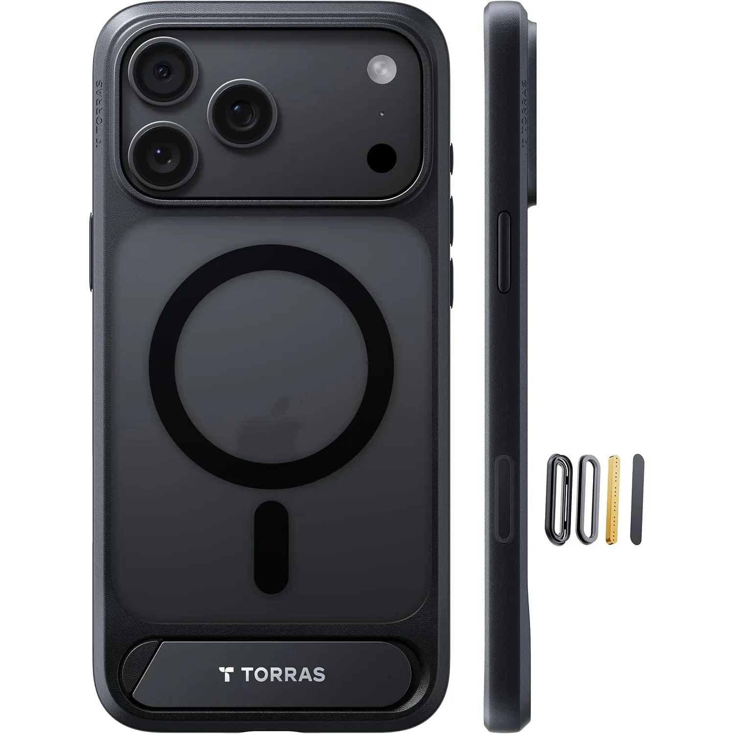TORRAS Ostand L1 für iPhone 18 Pro Hülle für MagSafe Case Schwarz