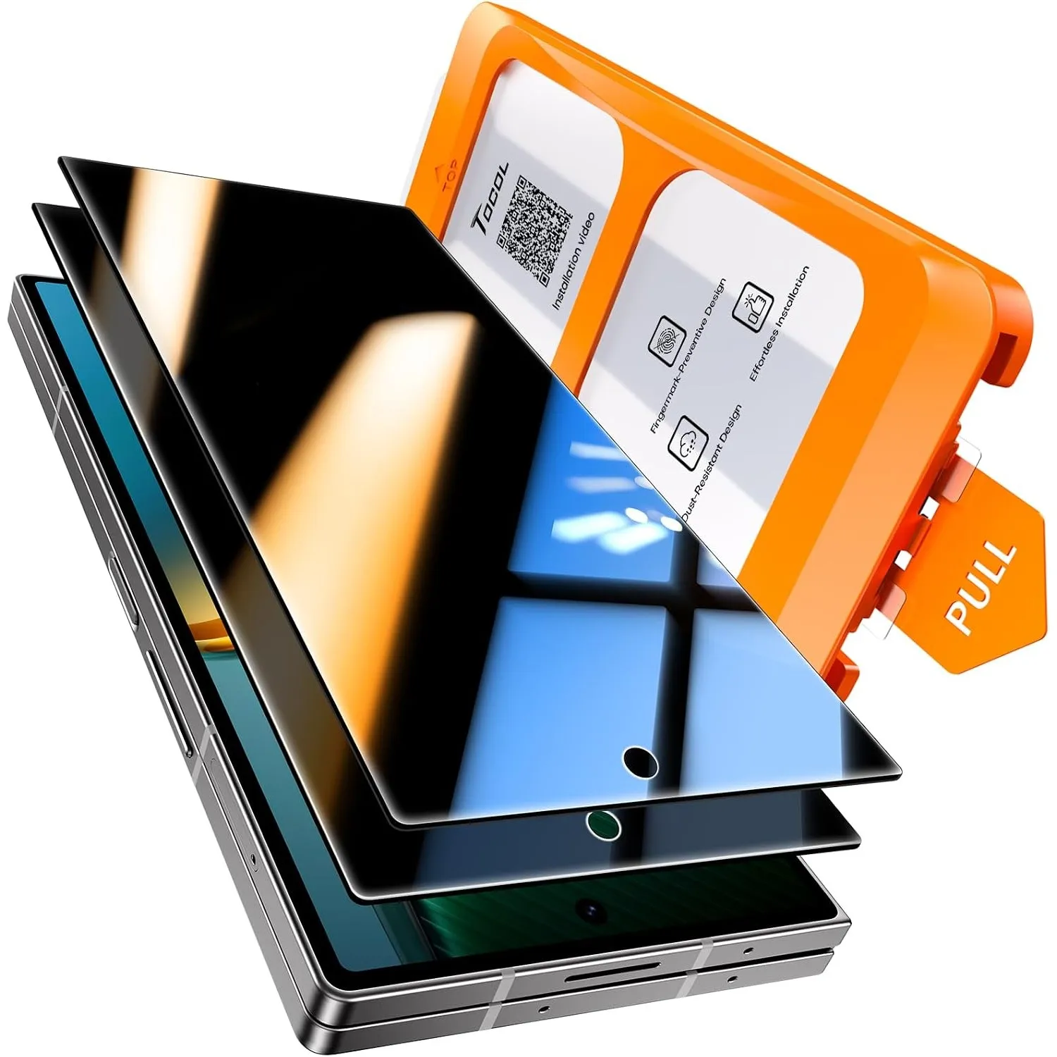 TOCOL für Samsung Galaxy Z Fold 8 Ultra für Panzerglas Sichtschutz