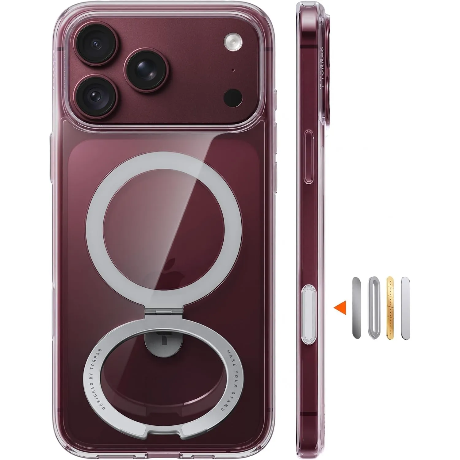 TORRAS Ostand Q1 für iPhone 18 Pro Hülle, Case mit MagSafe, Transparent