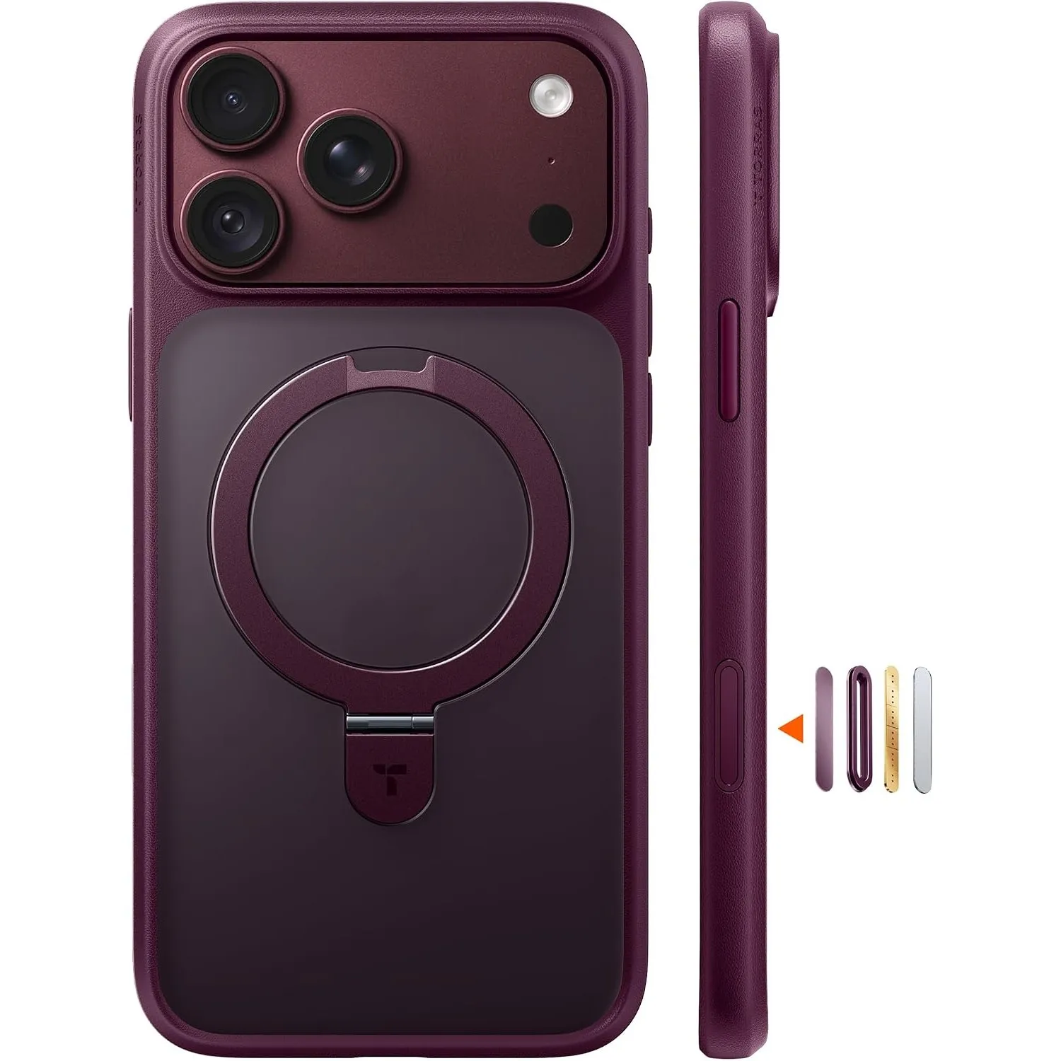 TORRAS Ostand Q1 für iPhone 18 Pro Max Hülle, Case mit MagSafe, Burgundy