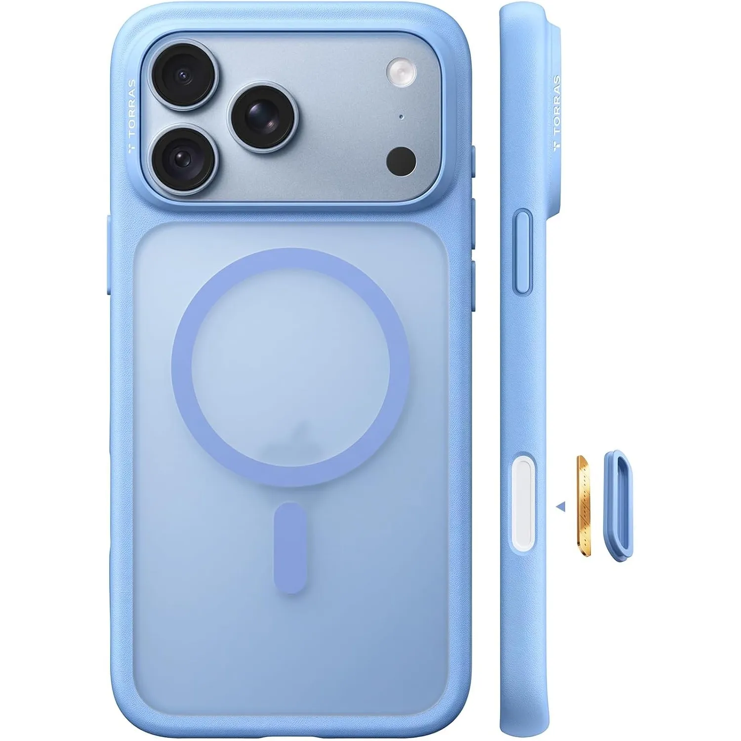 TORRAS Guardian-Mag für iPhone 18 Pro Hülle für MagSafe Case, Hellblau
