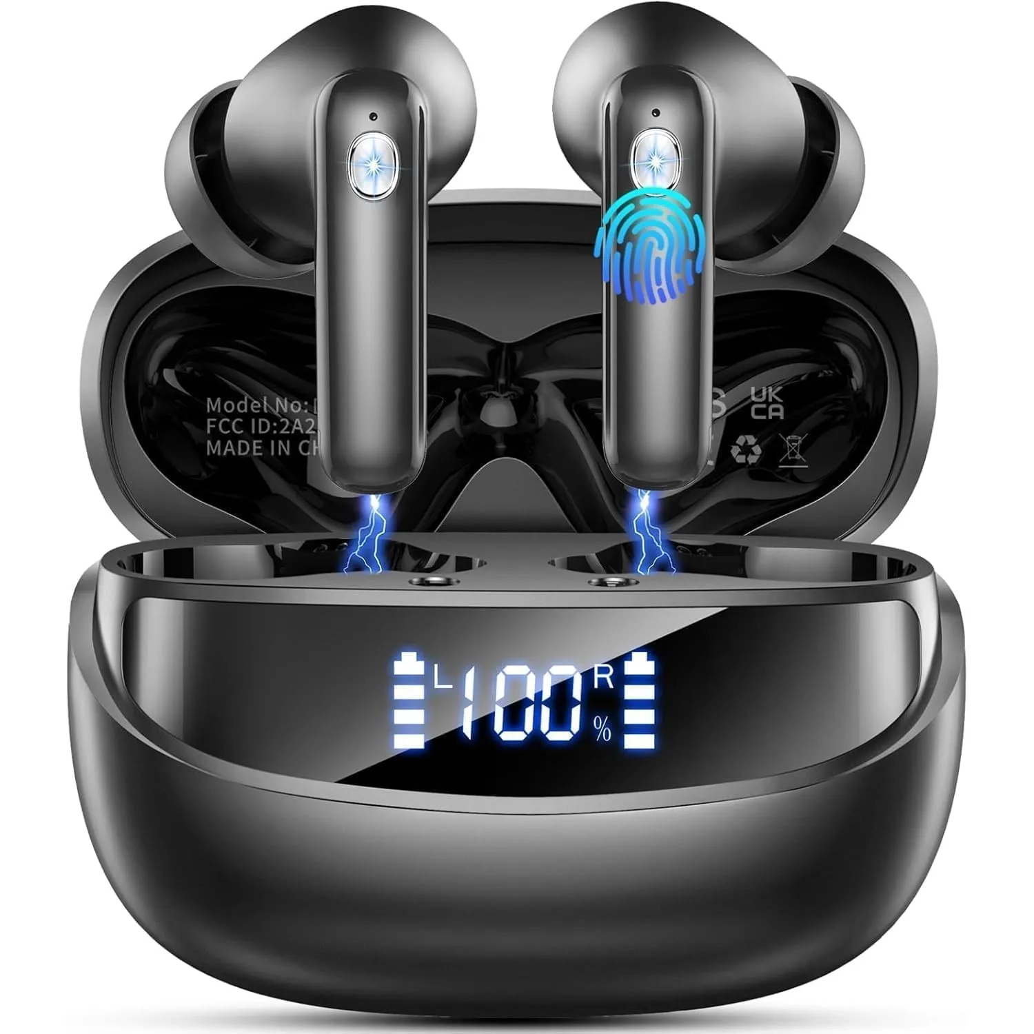 2026 Bluetooth Kopfhörer, Kopfhörer Kabellos Bluetooth 5.4 HiFi Stereo, Ohrhörer mit LED Anzeige, 50 Std Spielzeit In E…