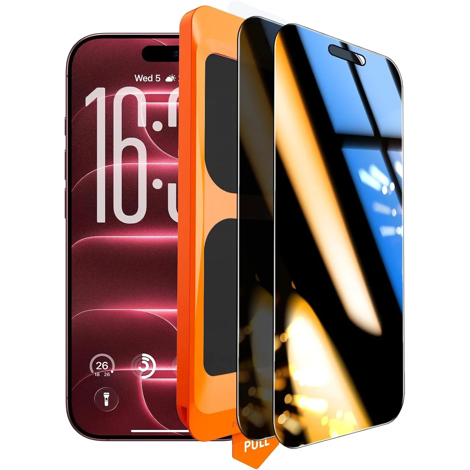 TOCOL für iPhone 18 Pro für Panzerglas Sichtschutz, Einfache Montage