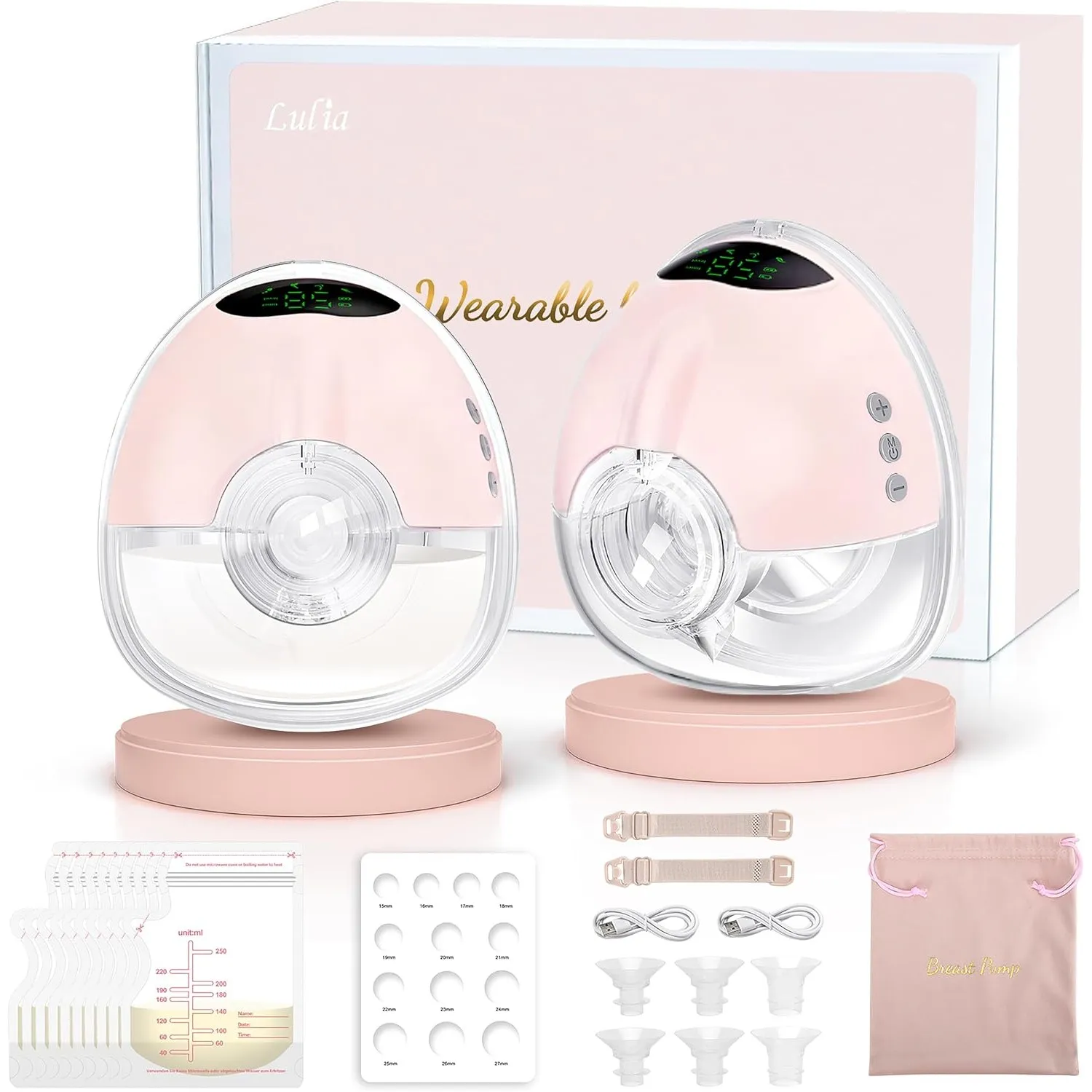 Lulia Milchpumpe Elektrisch LU05, Elektrische Milchpumpen Handsfree