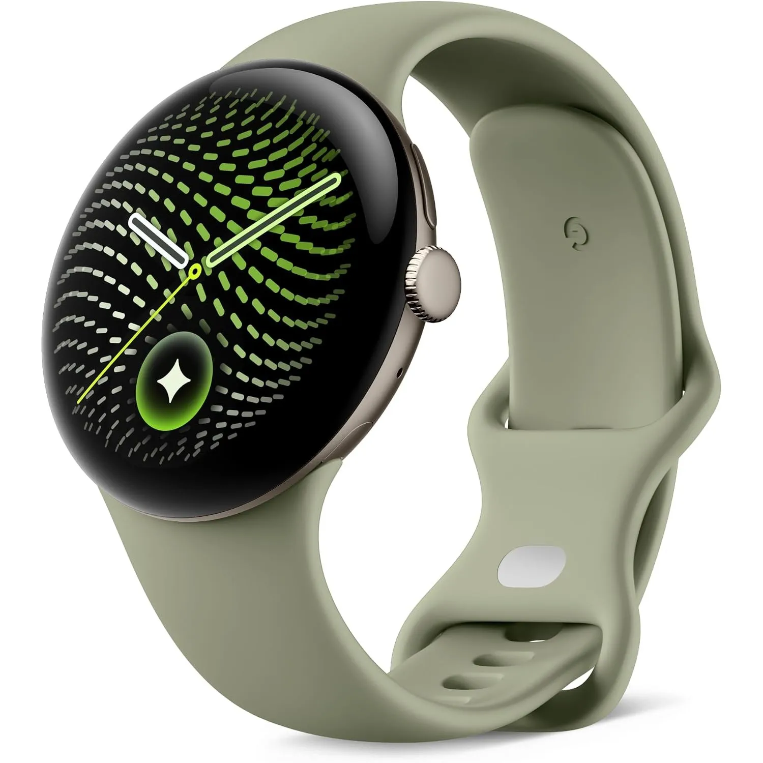 Google Pixel Watch 5 (45 mm) - Smartwatch - Pyrite Case/Olive Band, LTE