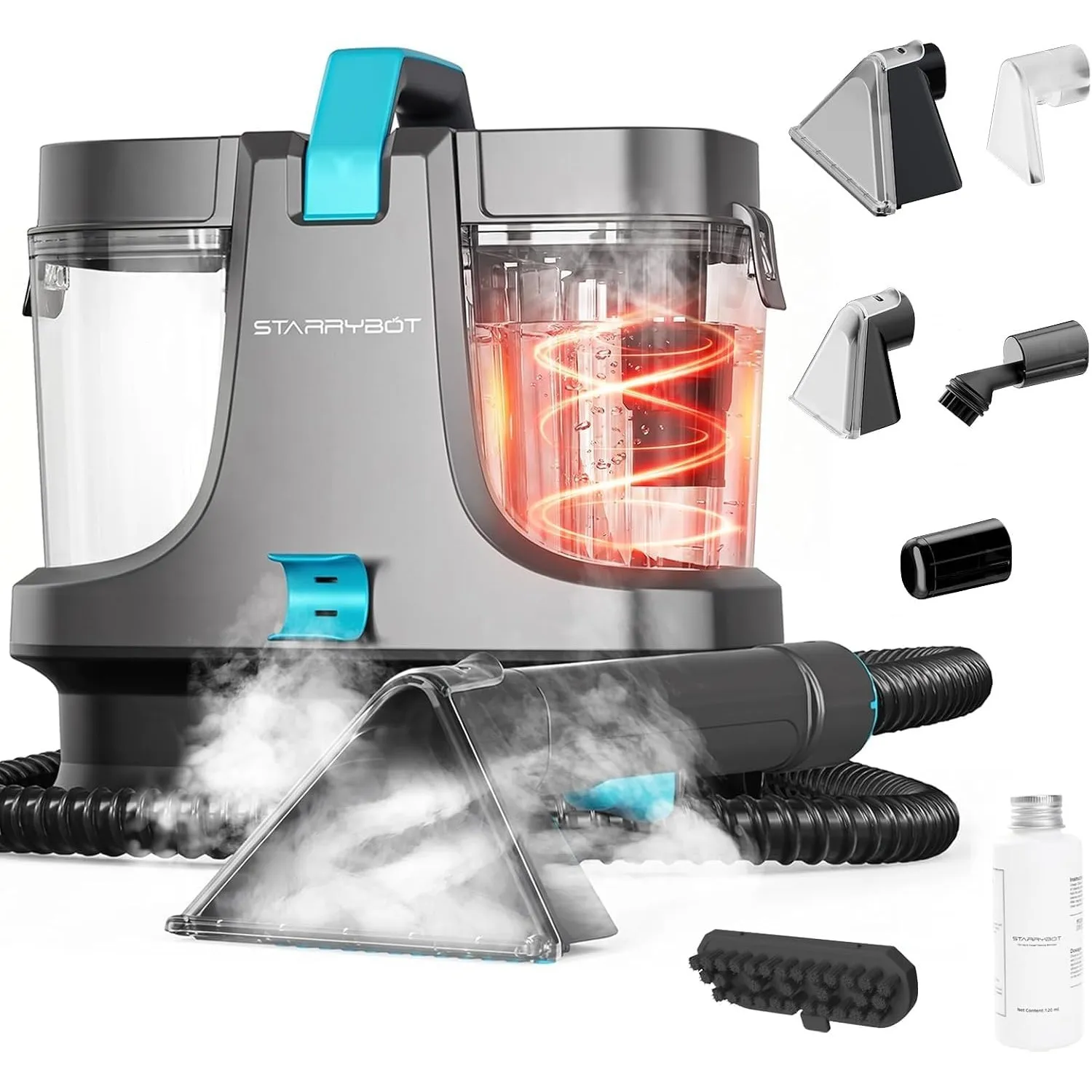 STARRYBOT Teppichreiniger 1500W, Dampf & Wärme, 18 kPa