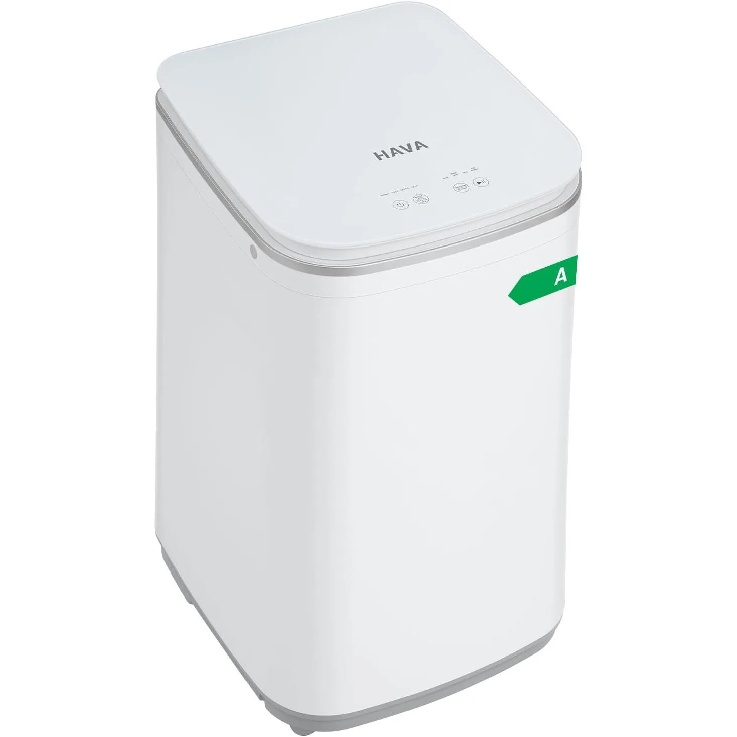 HAVA Mini Waschmaschine, 3 kg Fassungsvermögen, Ablaufpumpe | 8 Waschprogramme, Wasserablauf nach oben, 4 Wasserstände,…