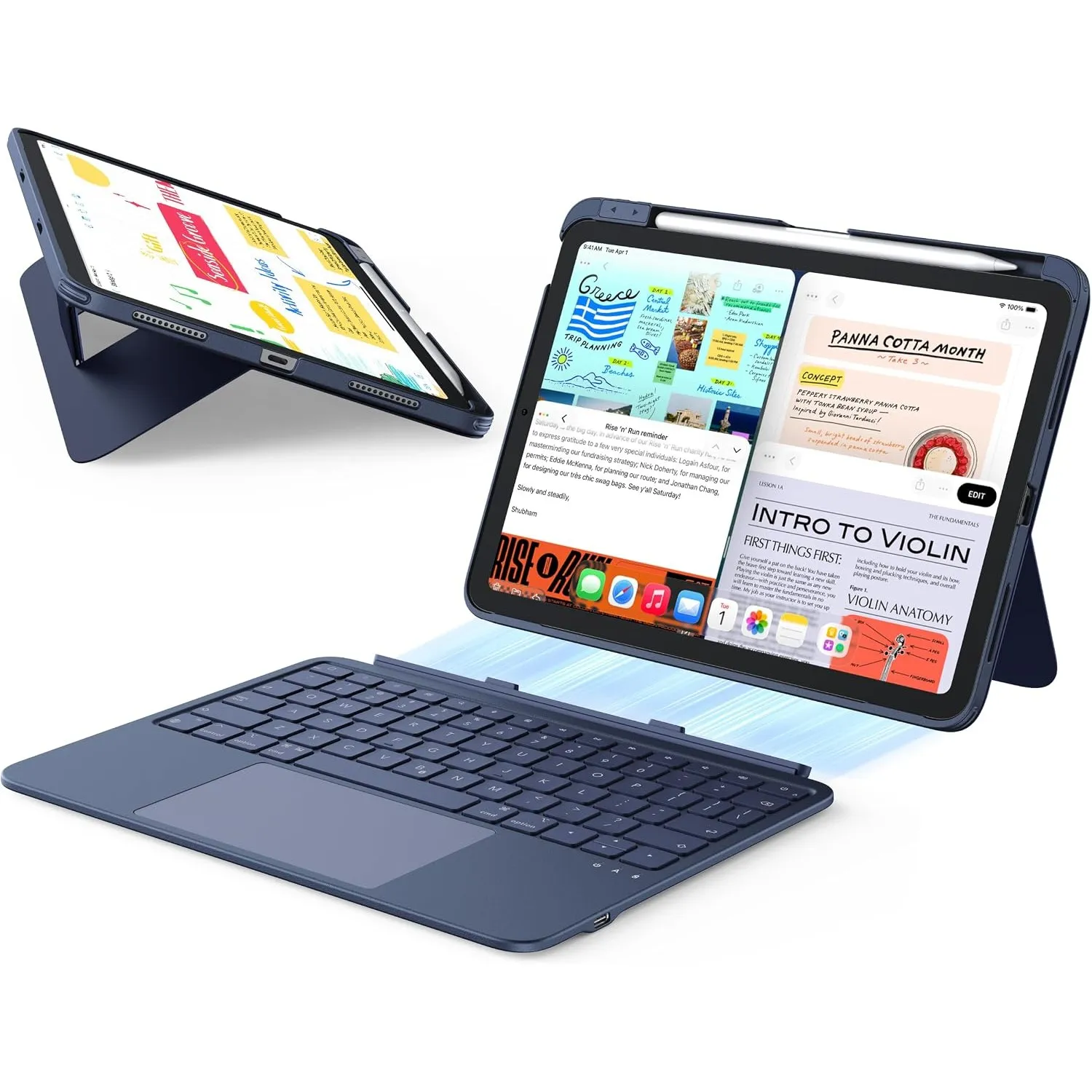 ESR für iPad 11 (A16) / 10 Gen Hülle mit Tastatur, Ultraleichte