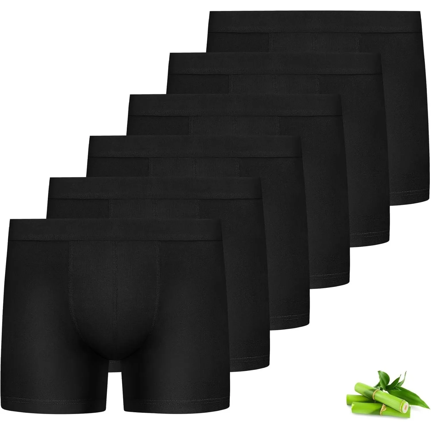 FALARY Bambus Boxershorts Herren Lang 6er Pack - Ideal für Sport & Alltag
