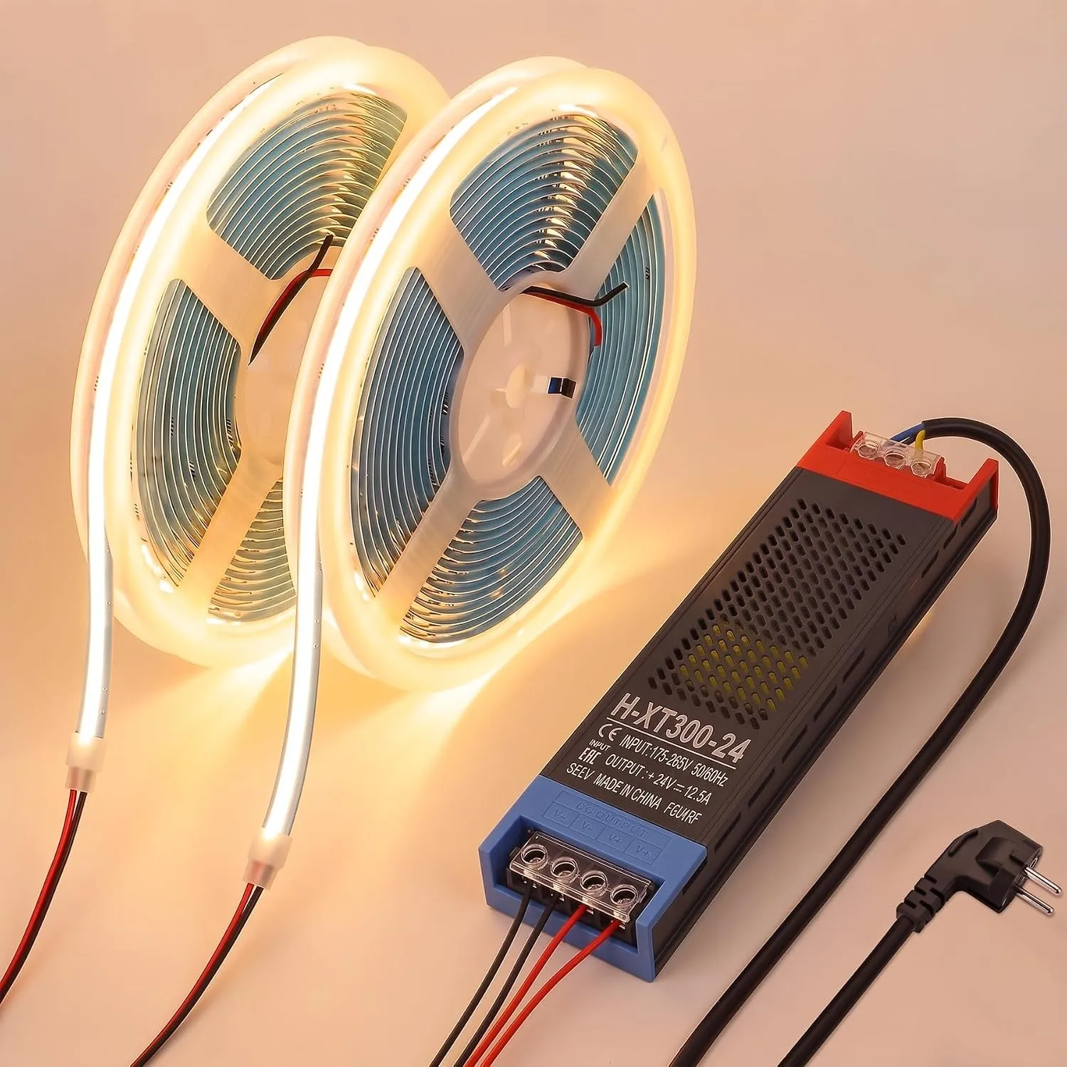 sylvwin COB LED Streifen 20M, 24V LED Strip 2700K Warmweiß Band