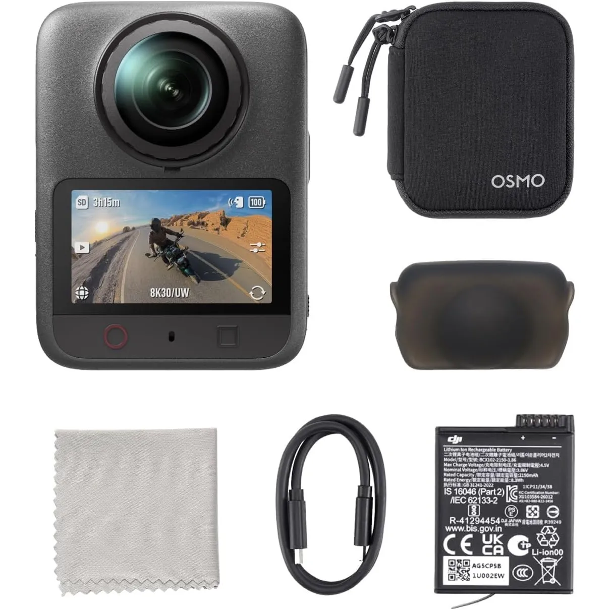 DJI Osmo 360 II Standard Combo mit Zubehör, 8K-360°-Kamera