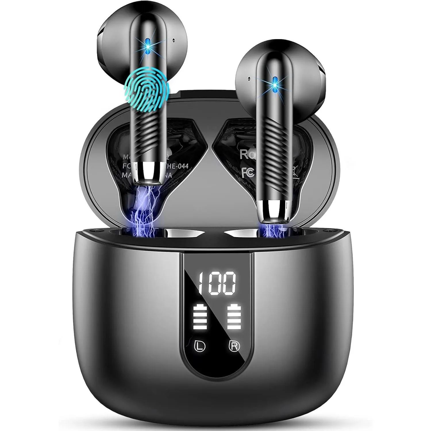 Bluetooth 5.4 Kopfhörer, 2026 Neu In-Ear Kopfhörer Kabellos Bluetooth | App EQ Steuerung/6D Tiefer Bass/56H Kabellose K…