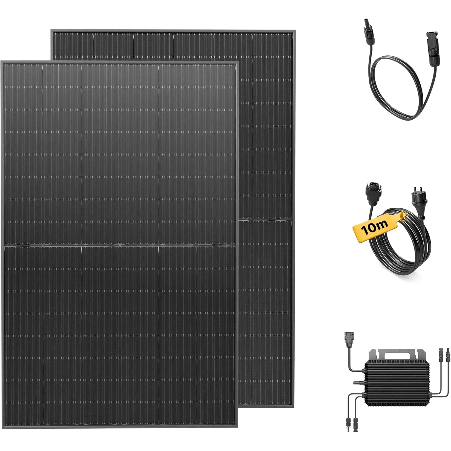 Solakon® 900W Balkonkraftwerk - Balkonkraftwerk 800W komplett Steckdose - neuester 800 Watt Wechselrichter - Solaranlag…