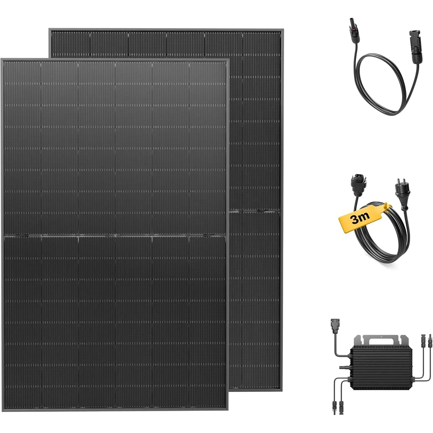 Solakon® 900W Balkonkraftwerk - Balkonkraftwerk 800W komplett Steckdose - neuester 800 Watt Wechselrichter - Solaranlag…