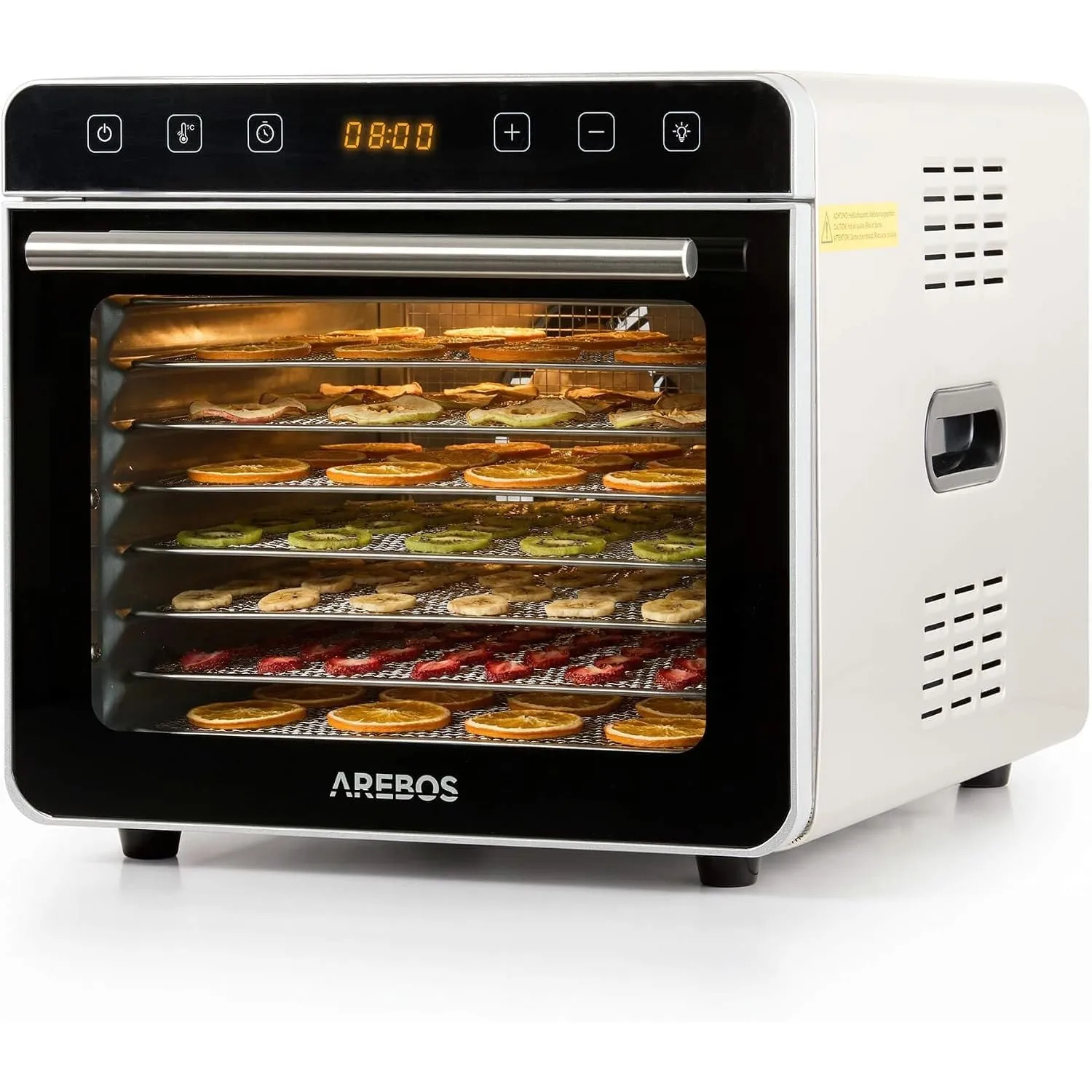 Arebos Dörrautomat für Zuhause | Dehydrators | 700 W | 19 L | 8 Gittern