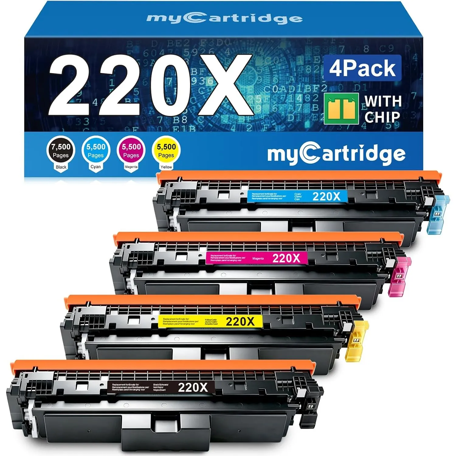 220X 220A Toner MFP 4302dw 4302fdw Toner Ersatz für HP 220X 220A 4-Pack