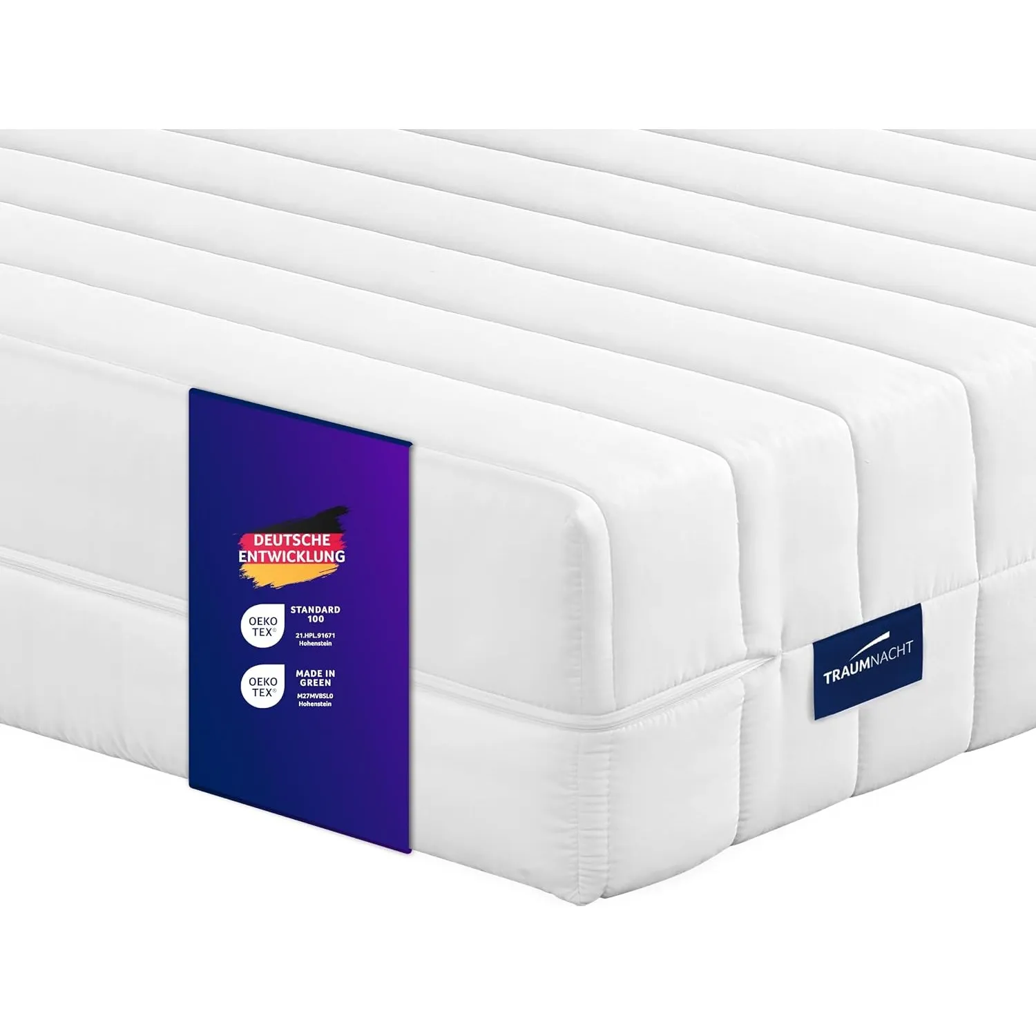 Traumnacht Easy Comfort Duo 7-Zonen Rollmatratze 100 x 200 cm | H2 & H3 | Ergonomisch & atmungsaktiv | Oeko-TEX Standar…