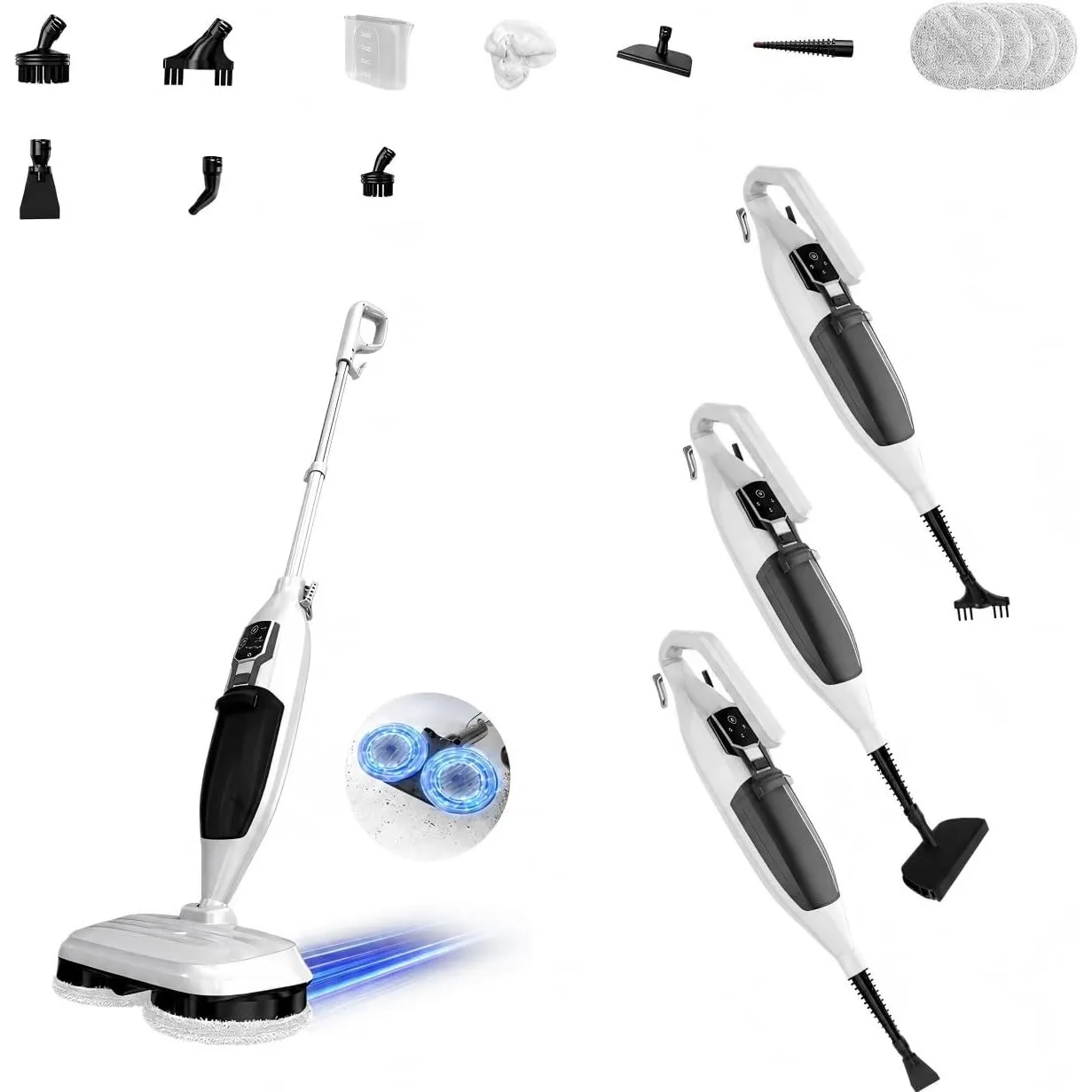 PUREBEAR 272 °F Dampfreiniger Mop mit Handgerät, 30s Schnellaufheizung