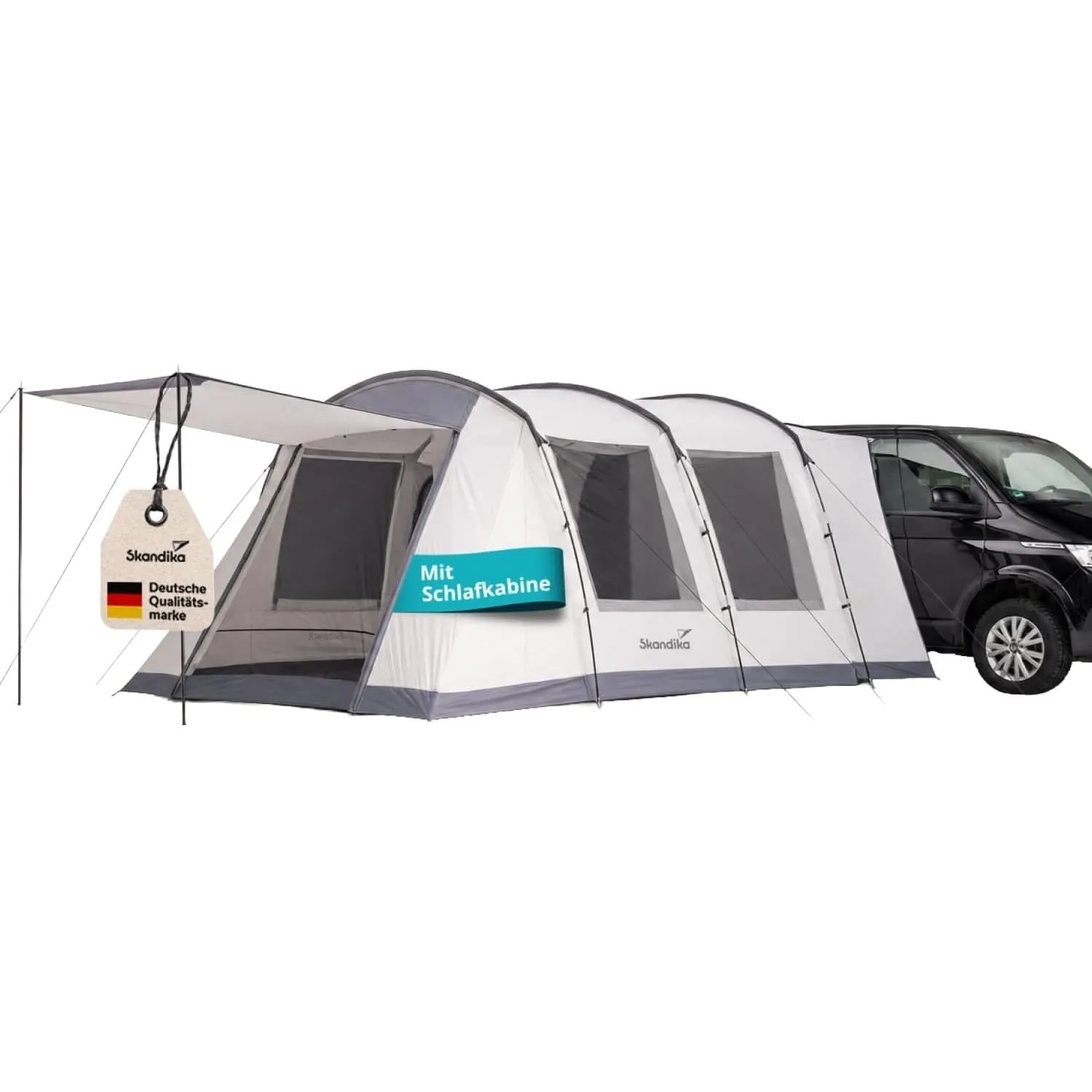 Skandika Busvorzelt Camper Tramp 2 Protect XL | Vorzelt für 2-4 Personen, eingenähter Boden, wasserdicht, 3000 mm Wasse…