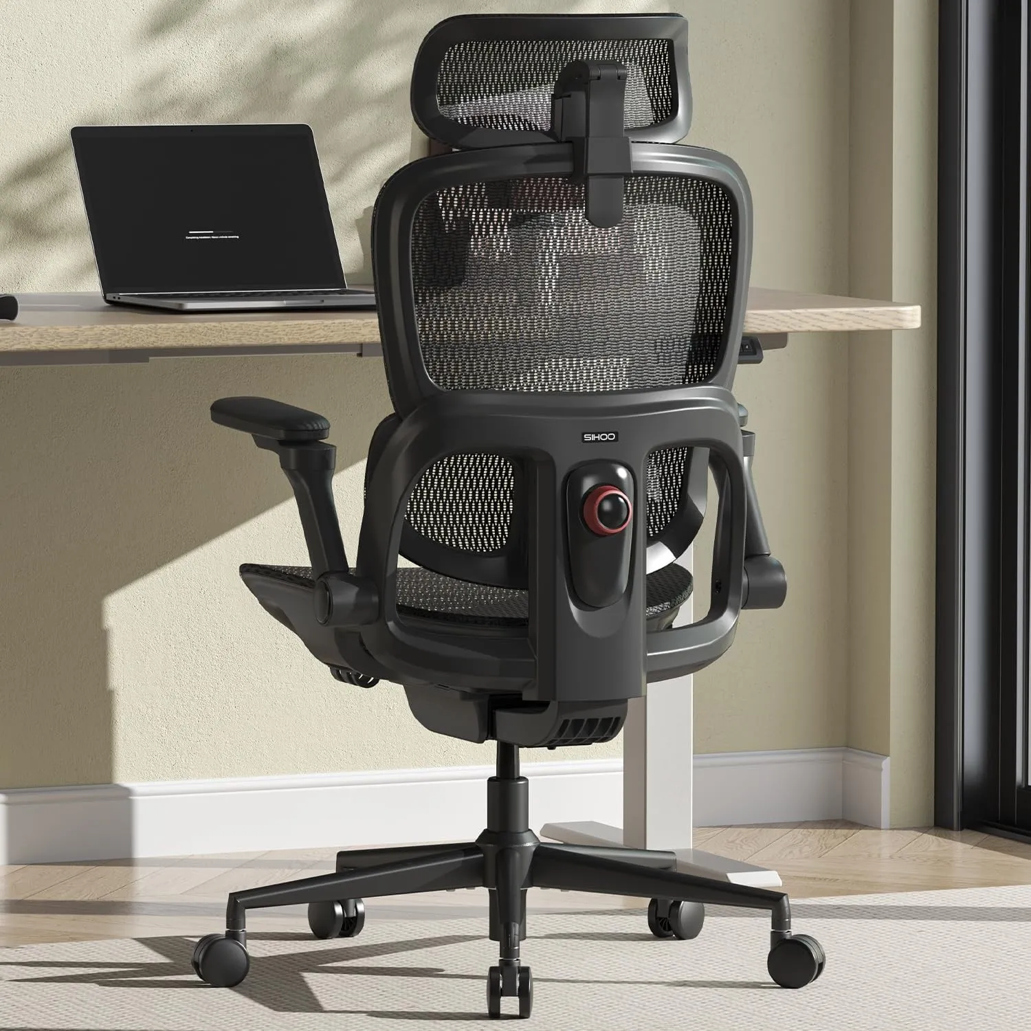 SIHOO B300 Pro Bürostuhl Ergonomisch mit 4D-verstellbare Lendenwirbelstütze