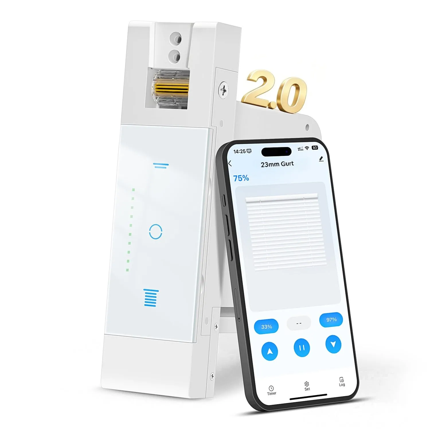 SMARTERCURRY Wlan Rolladen Gurtwickler Elektrisch [Gen2.0] Bis 45KG