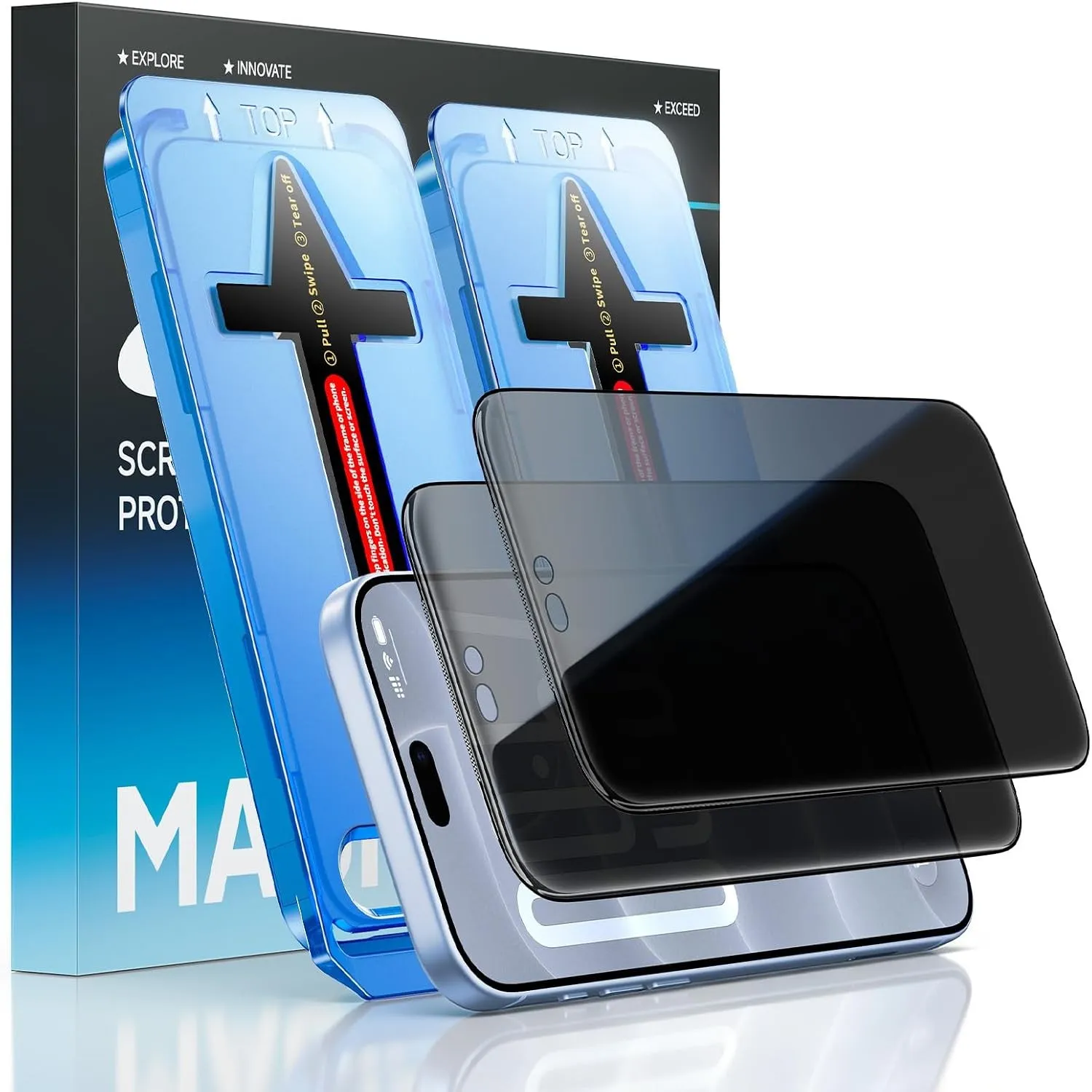 MAGIC JOHN Privacy Schutzfolie für iPhone 18 Pro Max, 2er-Set(6,9 Zoll)