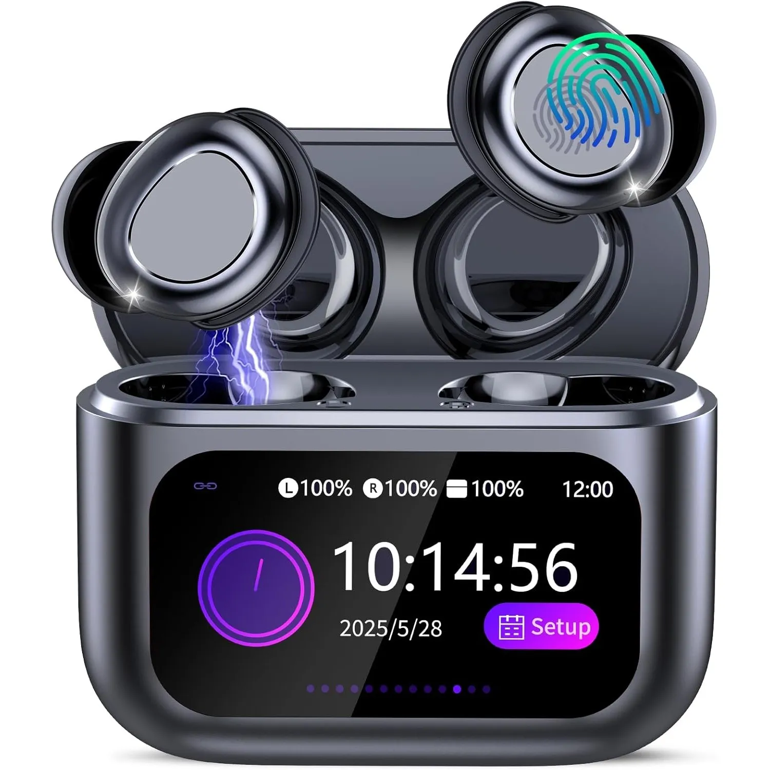 ZYHKON Bluetooth Kopfhörer, Bluetooth 5.4 Schlafkopfhörer In Ear mit Touchscreen, 48H Spielzeit Mini Kopfhörer mit HiFi…