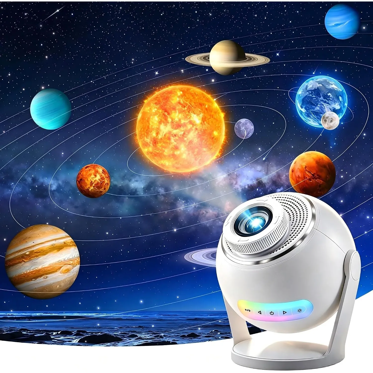 3D Sternenhimmel Projektor, Smart APP 60 Szenen, Bluetooth Lautsprecher