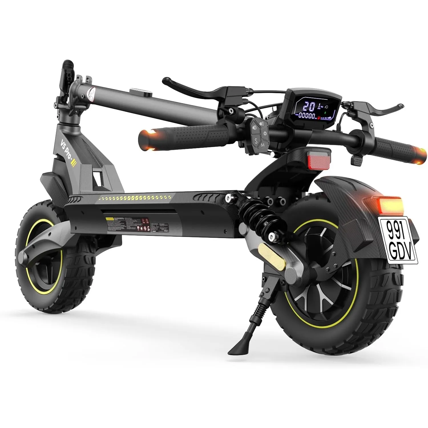 E-Scooter mit Straßenzulassung, 70 km Reichweite, Smart App, 500W Motor | 48V/12,5 Ah | 20 km/h, 10 Zoll Offroad-Reifen…