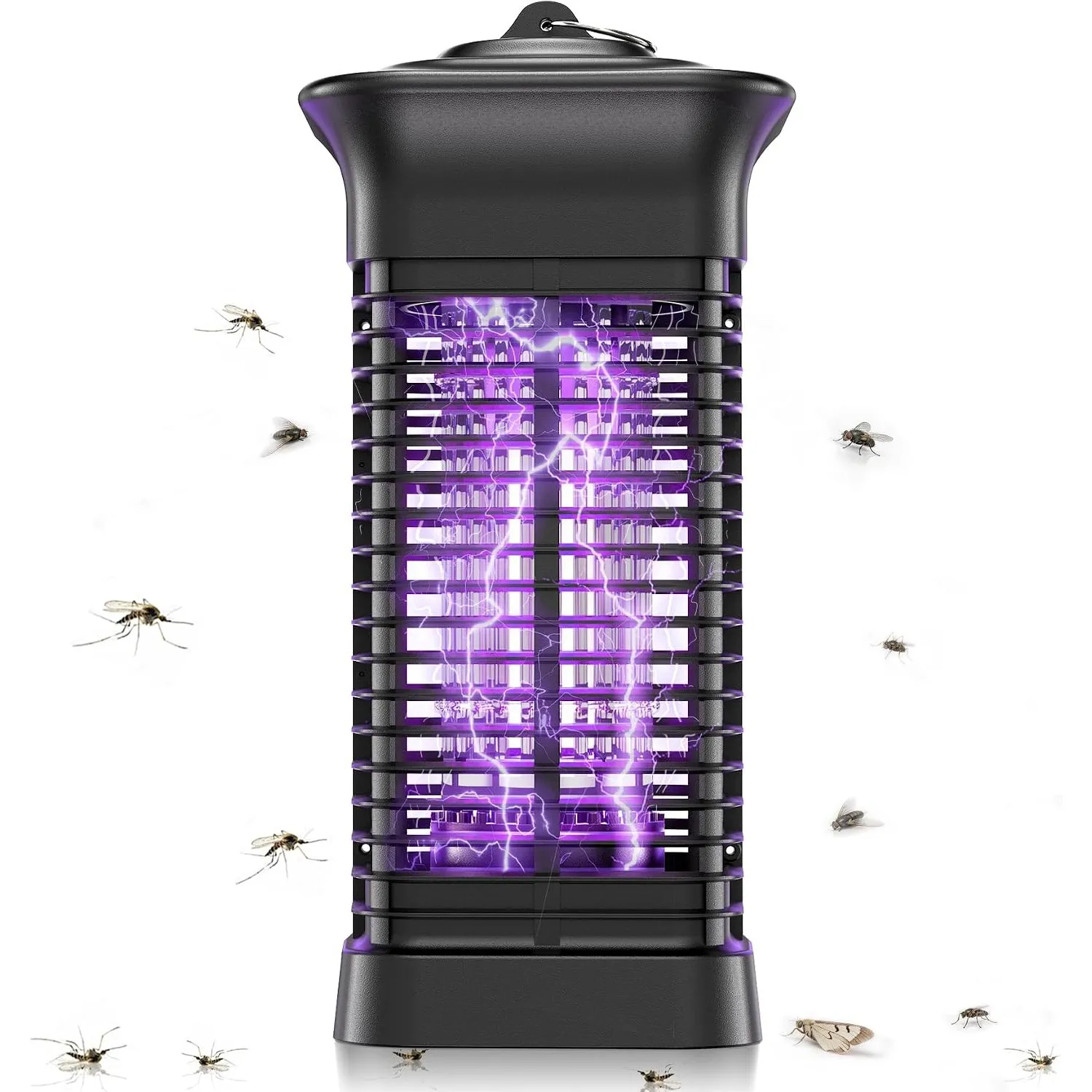 Insektenvernichter Elektrisch, Mückenfalle für Innen und Aussen | 360° UV-Licht lockt Insekten an, 3000V Hochspannung, …