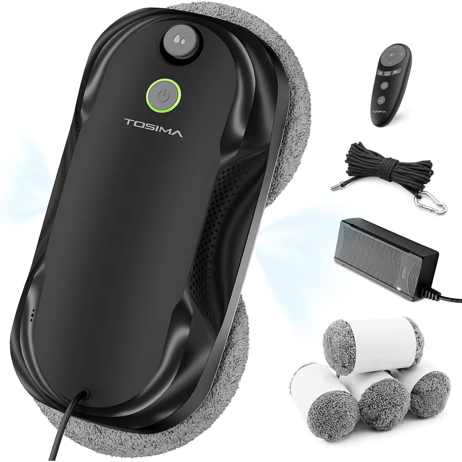 Tosima W5 Fensterputzroboter 6400Pa, Fensterroboter mit Bidirektionalem Sprühsystem, adaptiver Saugkraft, intelligenter…