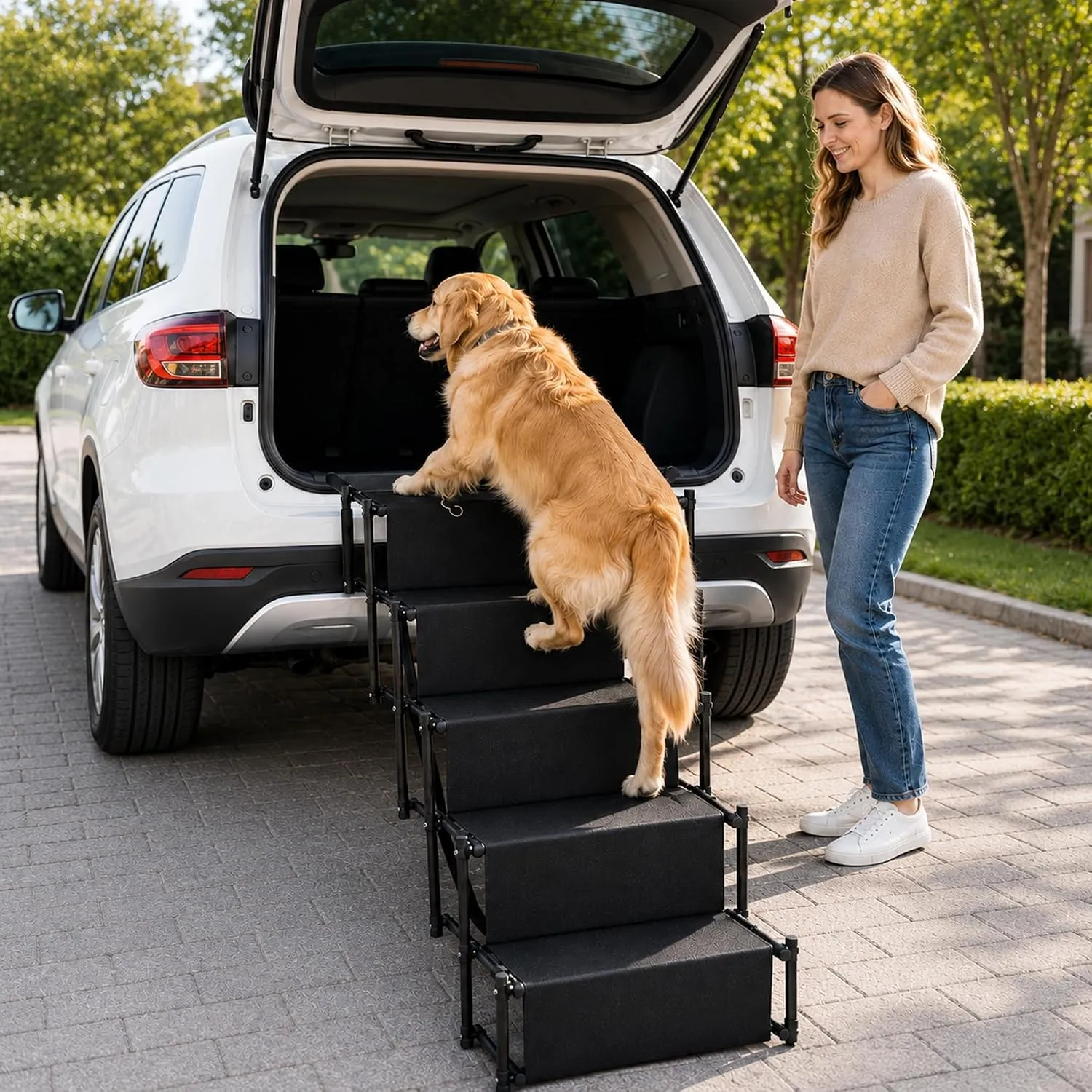 Hundetreppe klappbar bis 60 kg für Auto und SUV