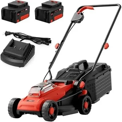 MZK Akku Rasenmäher 20V 34cm, bürstenlos, 2x4Ah Akku & Ladegerät