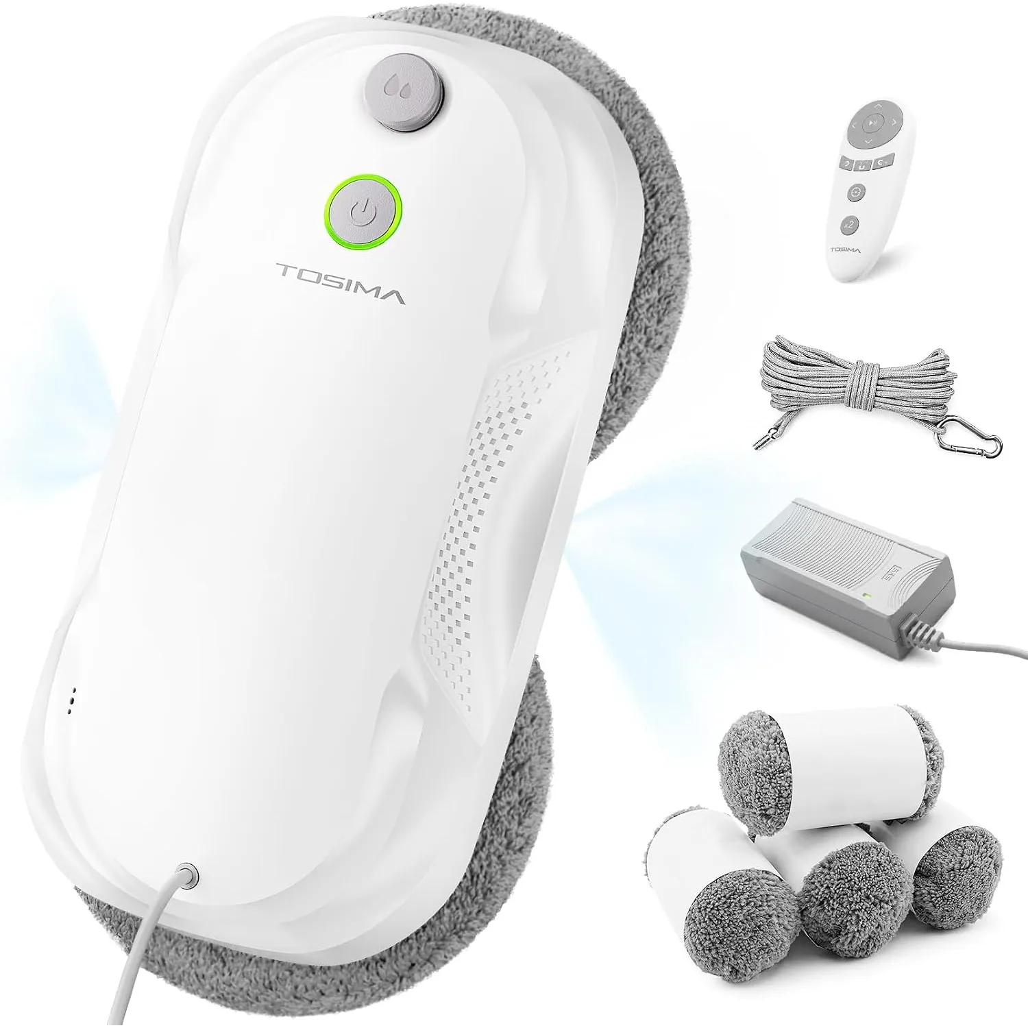 Tosima W5 Fensterputzroboter 6400Pa, Fensterroboter mit Bidirektionalem Sprühsystem, adaptiver Saugkraft, intelligenter…