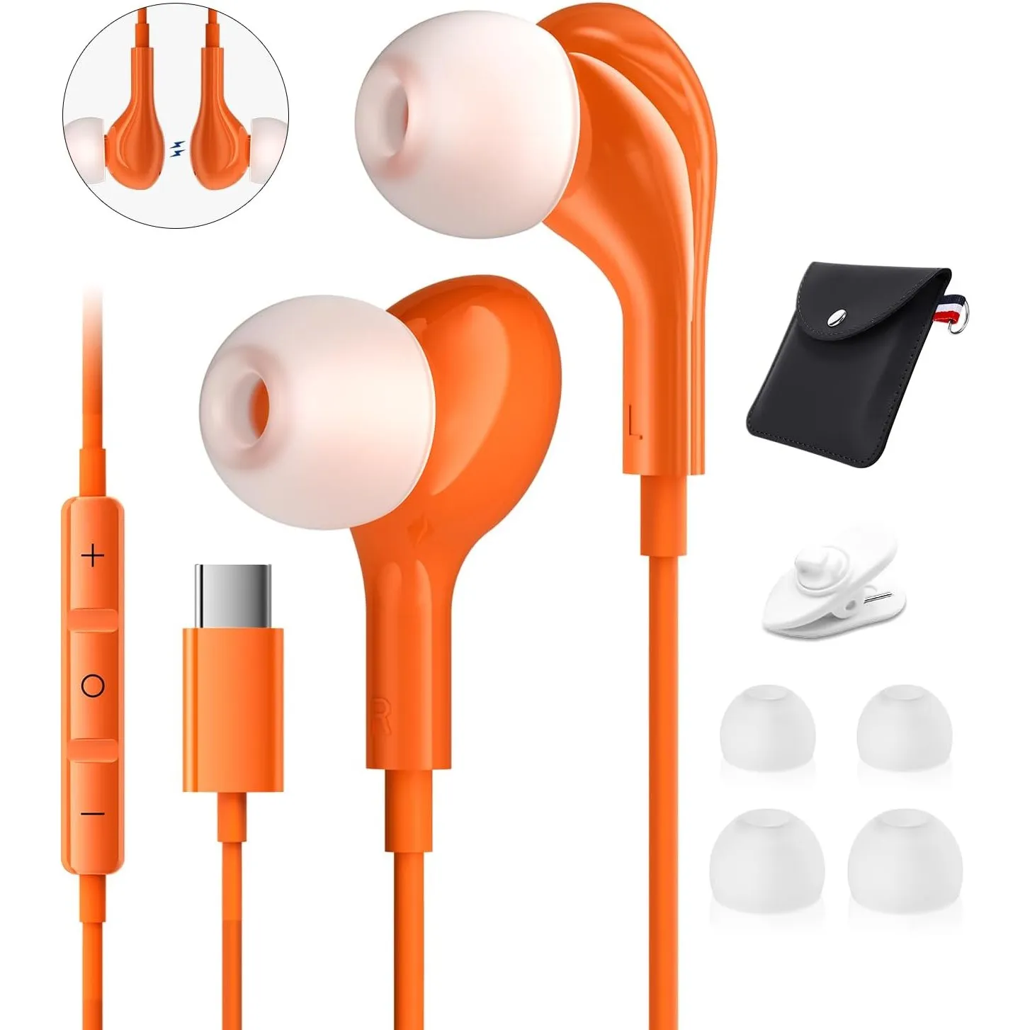 Kabel Kopfhörer USB C Anschluss für iPhone 18 17 16 15 Pro Max iPad Kopfhörer mit Kabel USB C In Ear Kabelgebunden mit …