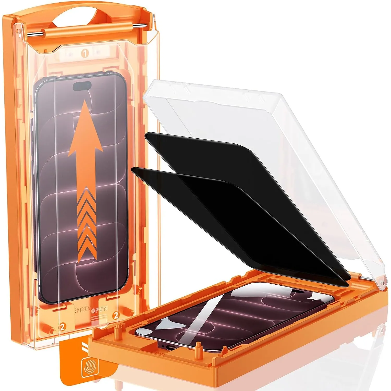 MRGLAS für iPhone 18 Pro Max für Panzerglas Sichtschutz 9H+, 2 Stück