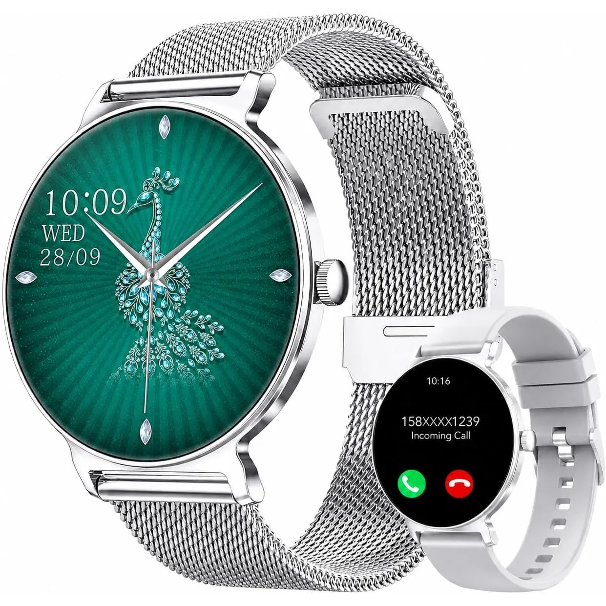 taopodo Smartwatch Damen mit Telefonfunktion, 1,27-Zoll AMOLED-HD Voll-Touchscreen Smartwatch, 120+ Sportmodi, IP68 Was…