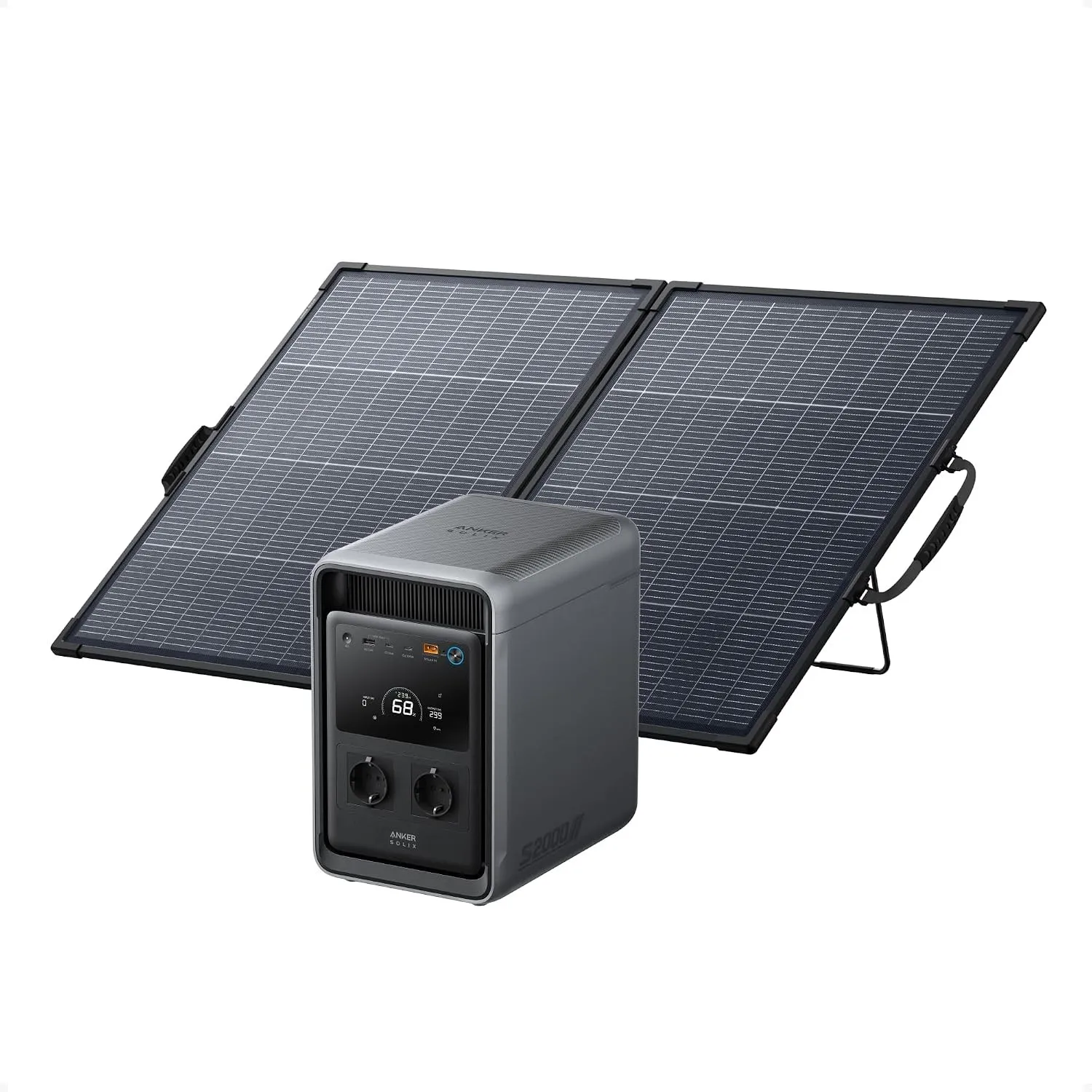 Anker SOLIX S2000 Powerstation mit 200W Solarpanel, 2.010Wh, 1.500W
