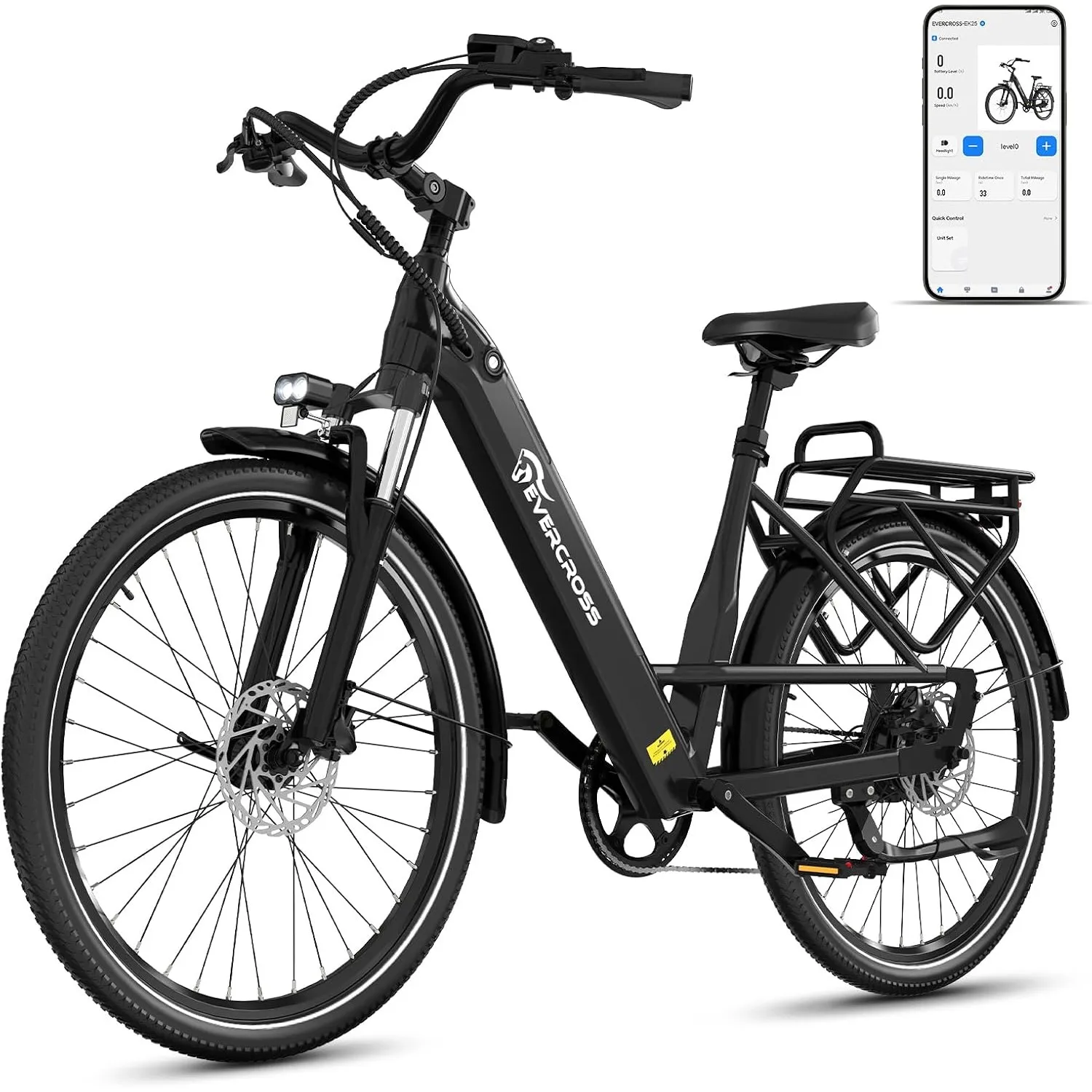 EVERCROSS Elektrofahrrad für Erwachsene, 250W E Bike,16''x 2.0/20" x 4.0 Fette Reifen, bis zu 25KM/H & 60-100km Reichwe…