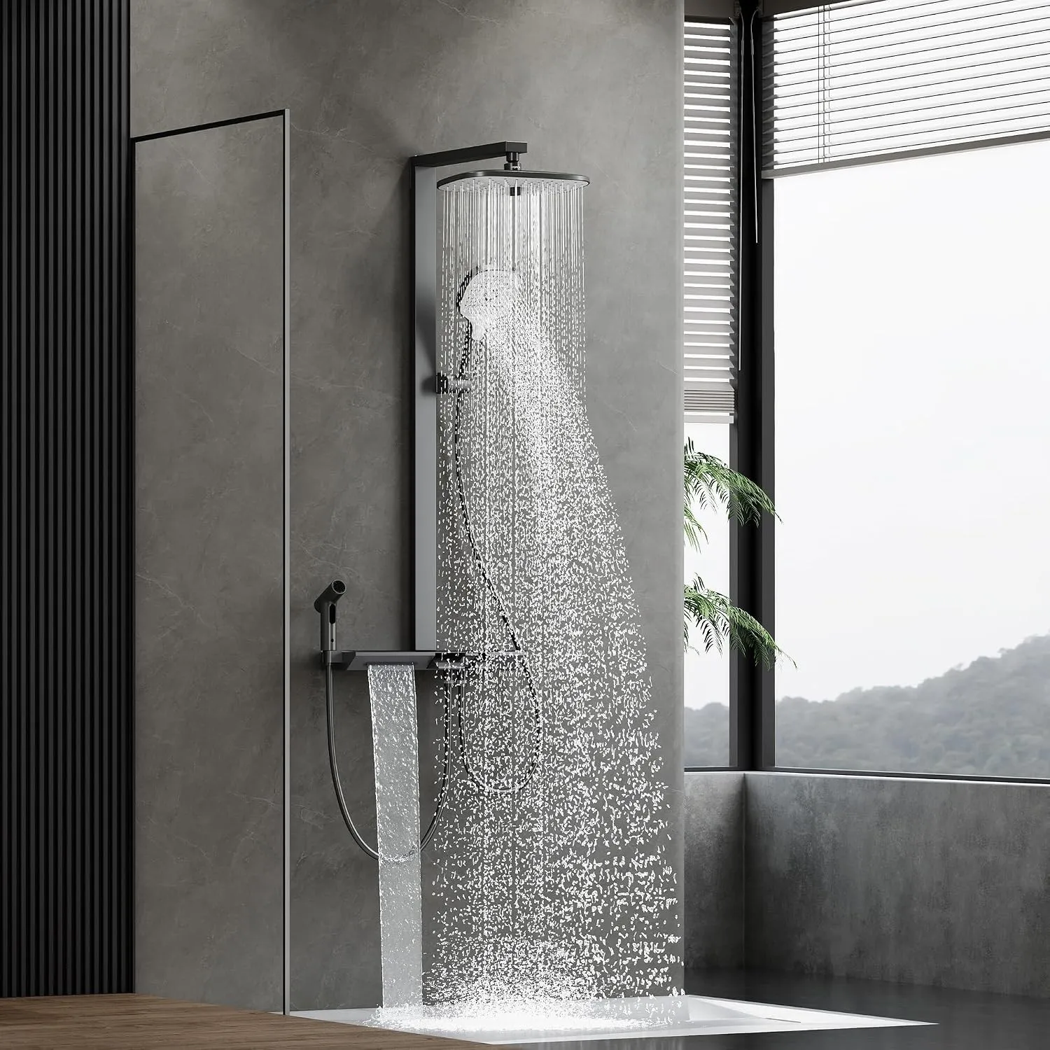 HOROW RainFlexi N2 Duschsystem Regendusche mit Thermostat