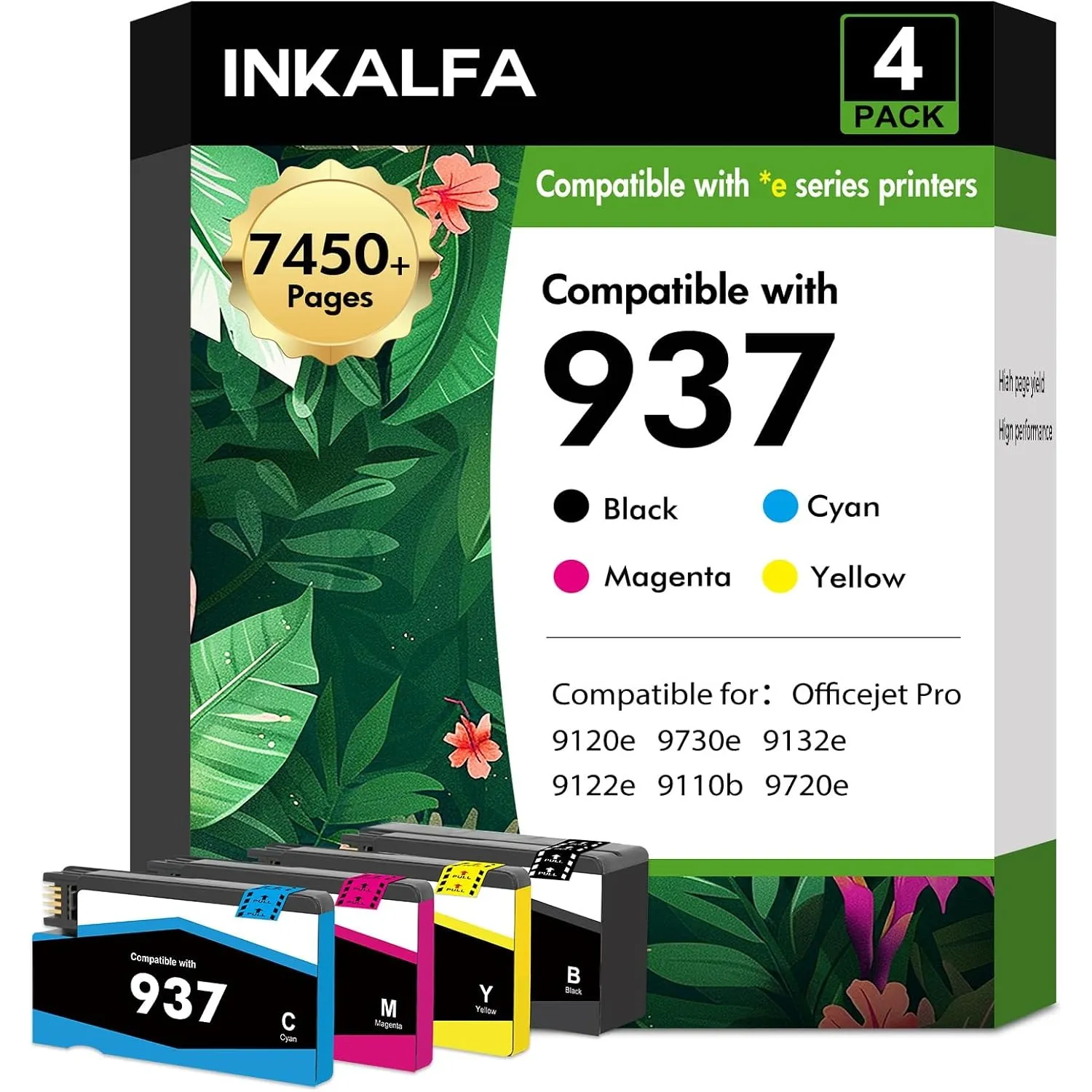 937XL 937 Duckerpatronen Multipack XL 9120e für HP 937 937e Tintenpatronen
