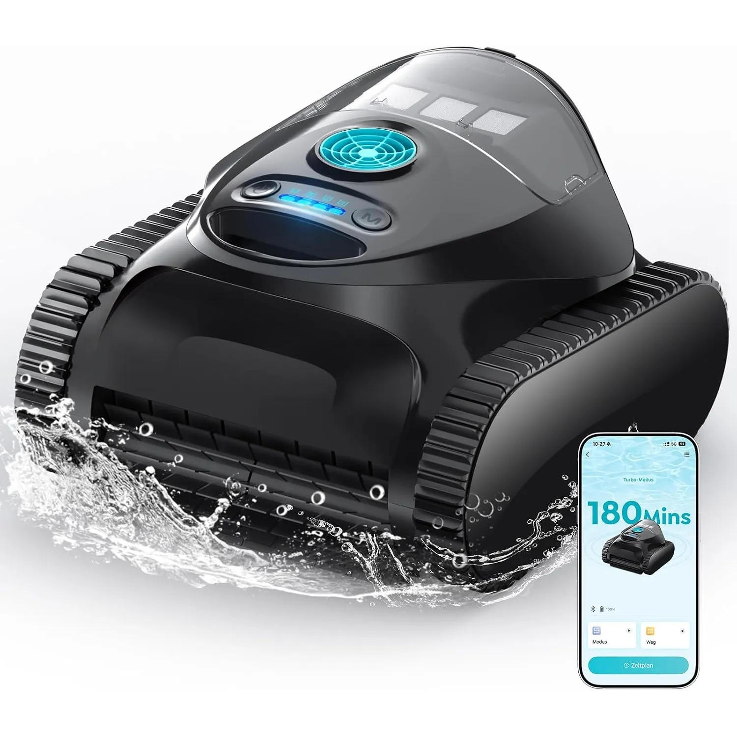 C1 2026 Upgrade Poolroboter Akku Boden und Wand, Wasserlinie, 15900 LPH