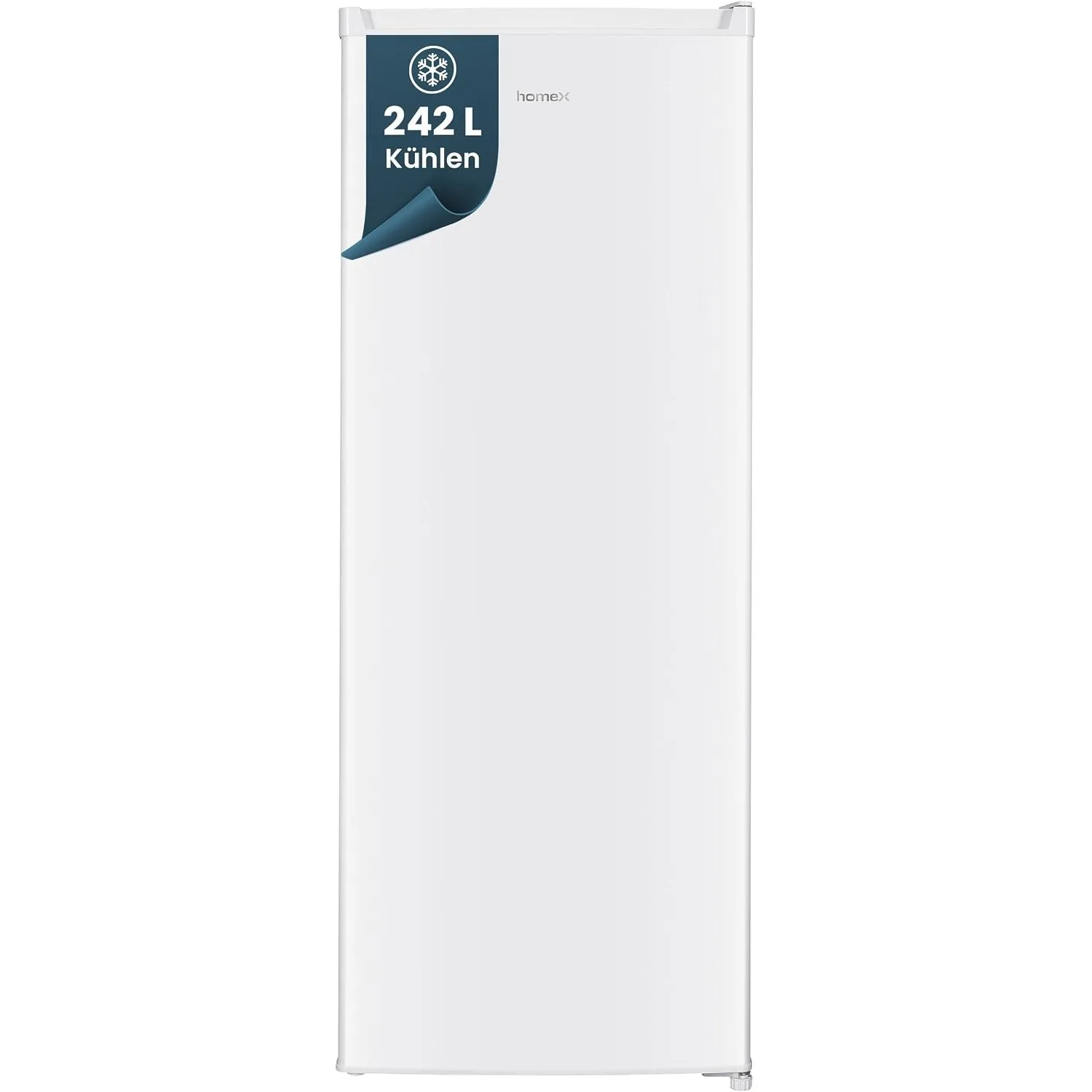 homeX CS2422E-W Kühlschrank ohne Gefrierfach groß 242 Liter freistehend