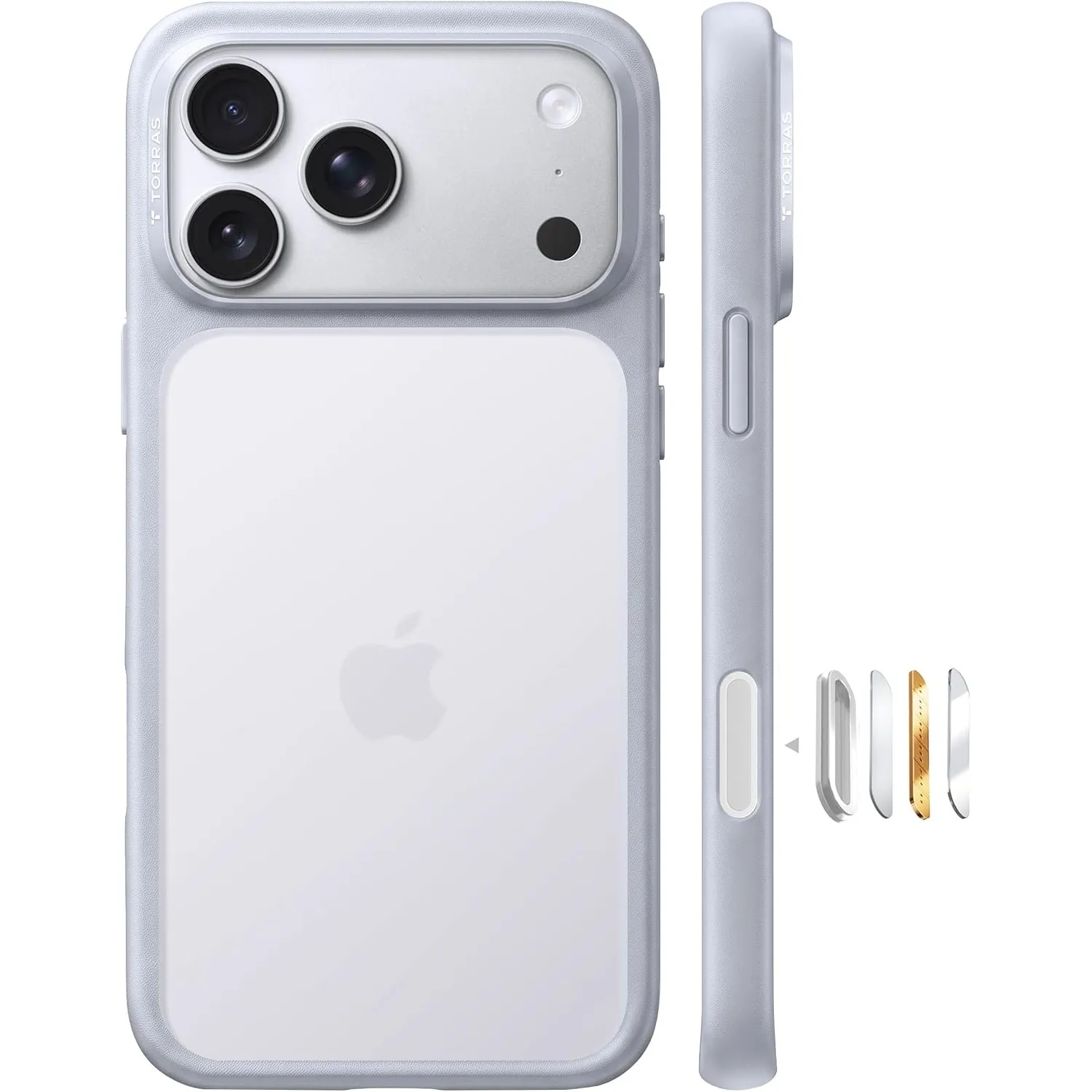 TORRAS Guardian für iPhone 18 Pro Hülle, 3,66 m Militärschutz, Silbergrau