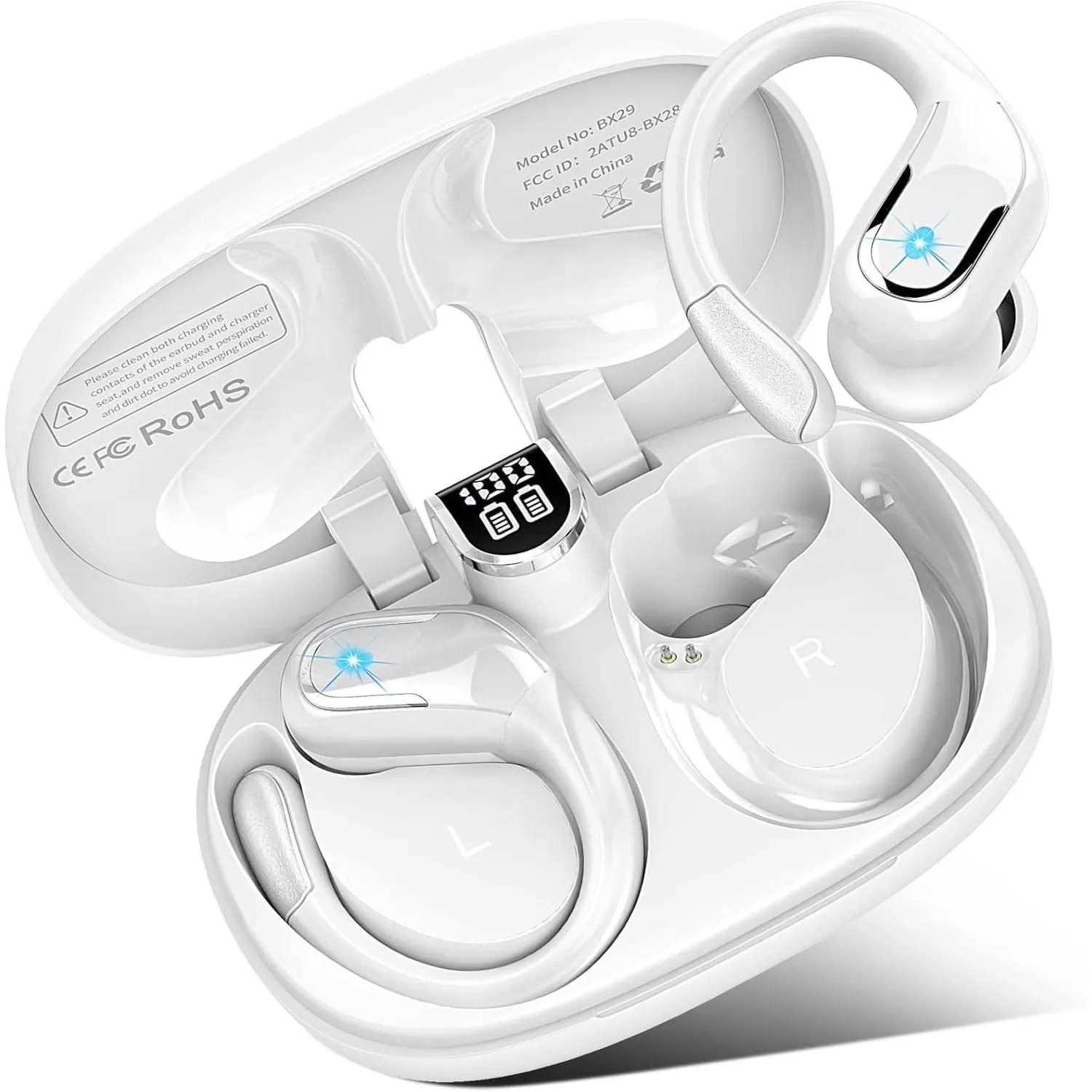 Bluetooth 5.4 Kopfhörer Sport, 2026 Neu 6D Tiefer Dass In Ear Kopfhörer Kabellos Bluetooth mit 4 ENC Mic, 70H Noise Can…