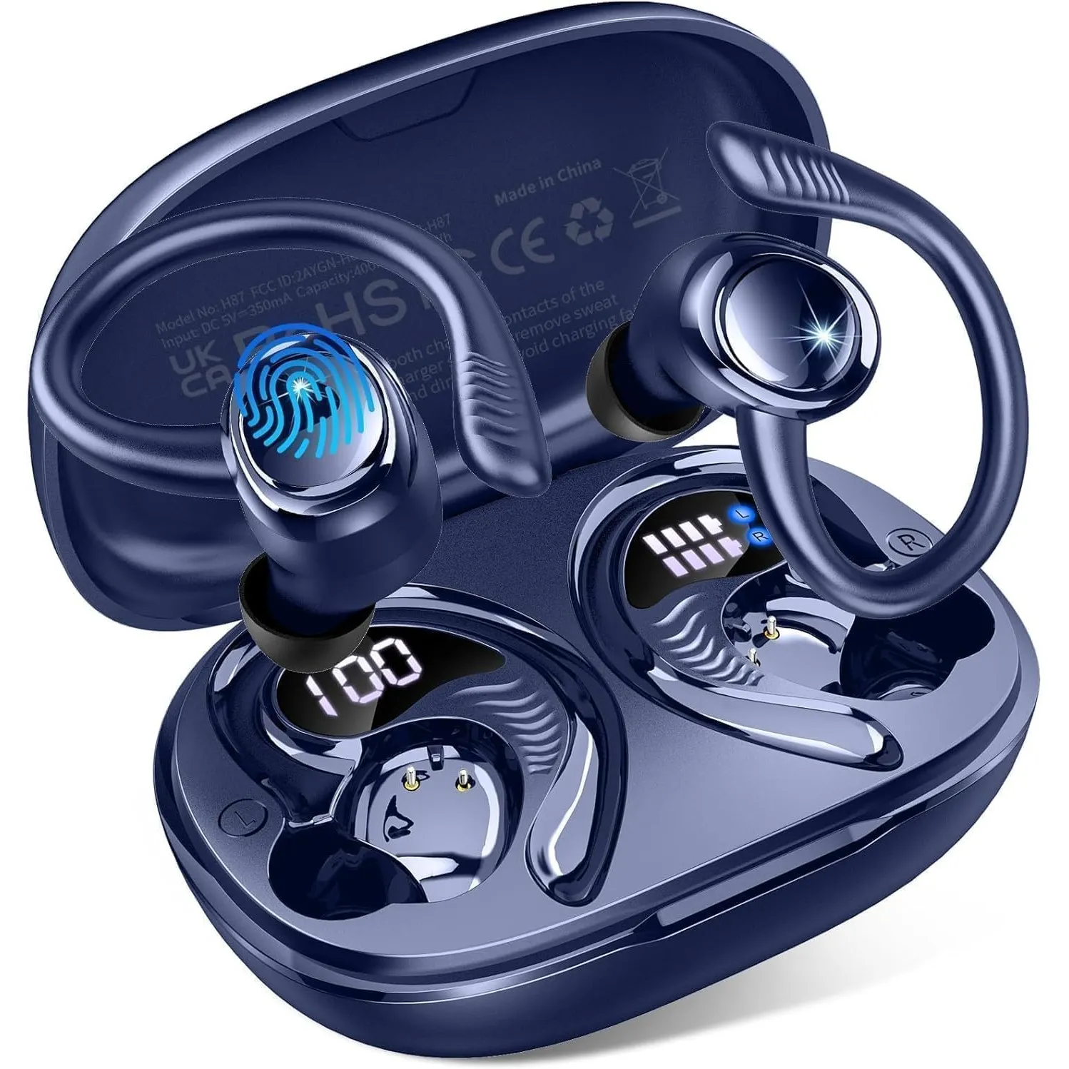 Bluetooth 5.4 Kopfhörer Sport, 2026 Neu In Ear Kopfhörer Kabellos Bluetooth