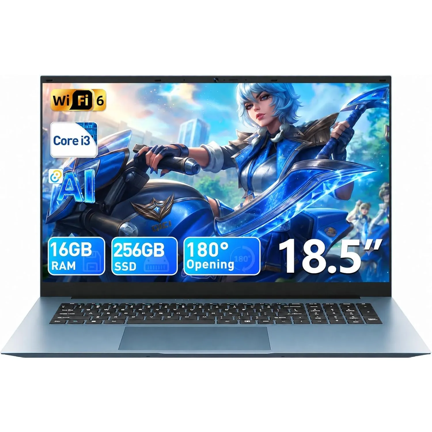 18,5 Zoll Laptop AI-Unterstützung 16GB RAM 256GB SSD