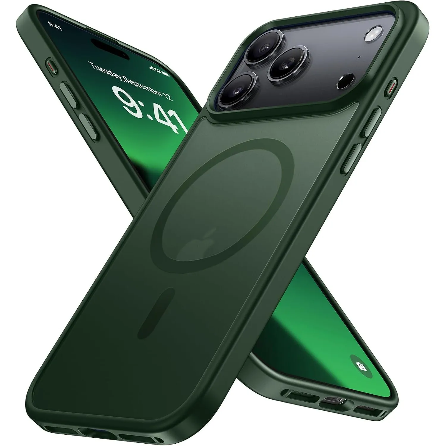 Miracase für iPhone 18 Pro Hülle mit Magsafe TOP MIL, Grün