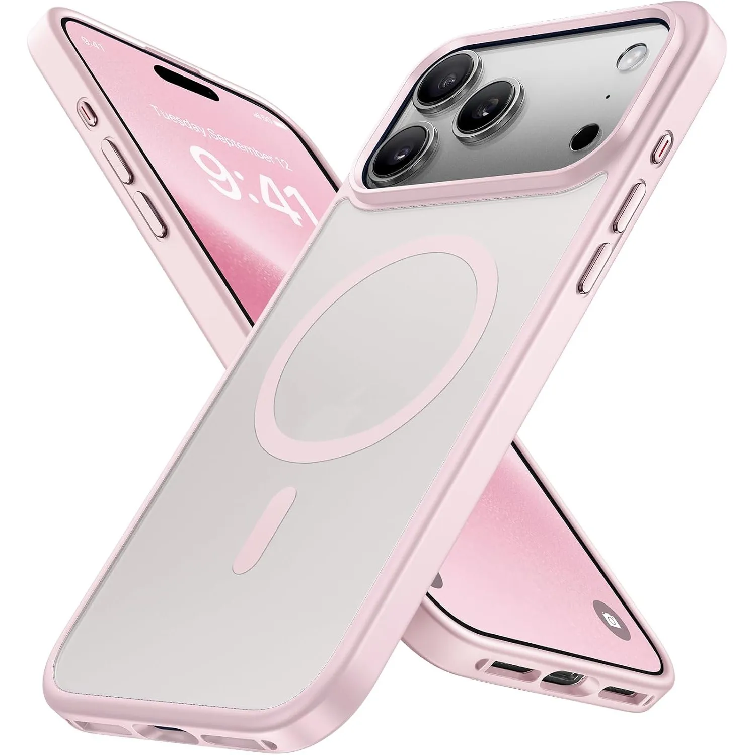 Miracase für iPhone 18 Pro Hülle mit Magsafe TOP MIL, Pink